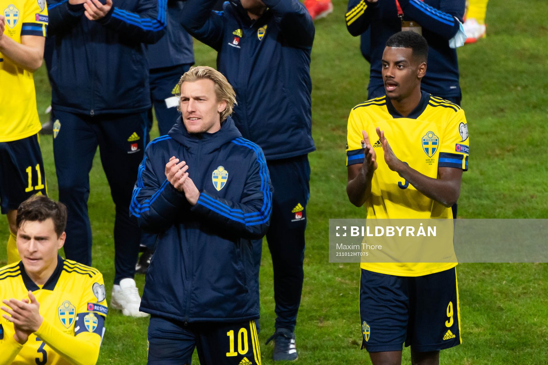 Emil Forsberg Alexander Isak celebrate