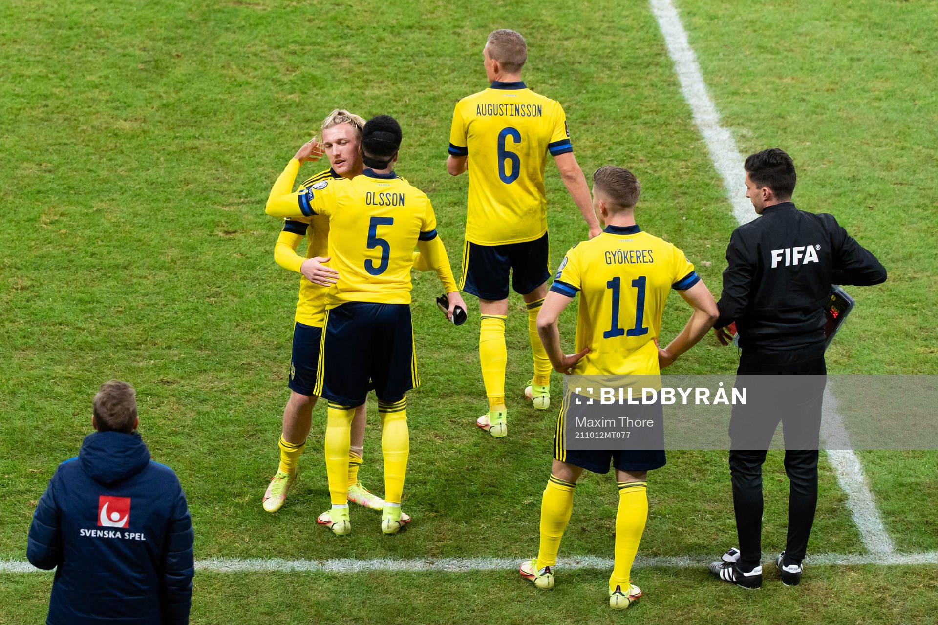 Emil Forsberg, Martin Olsson, Ludwig Augustinsson and