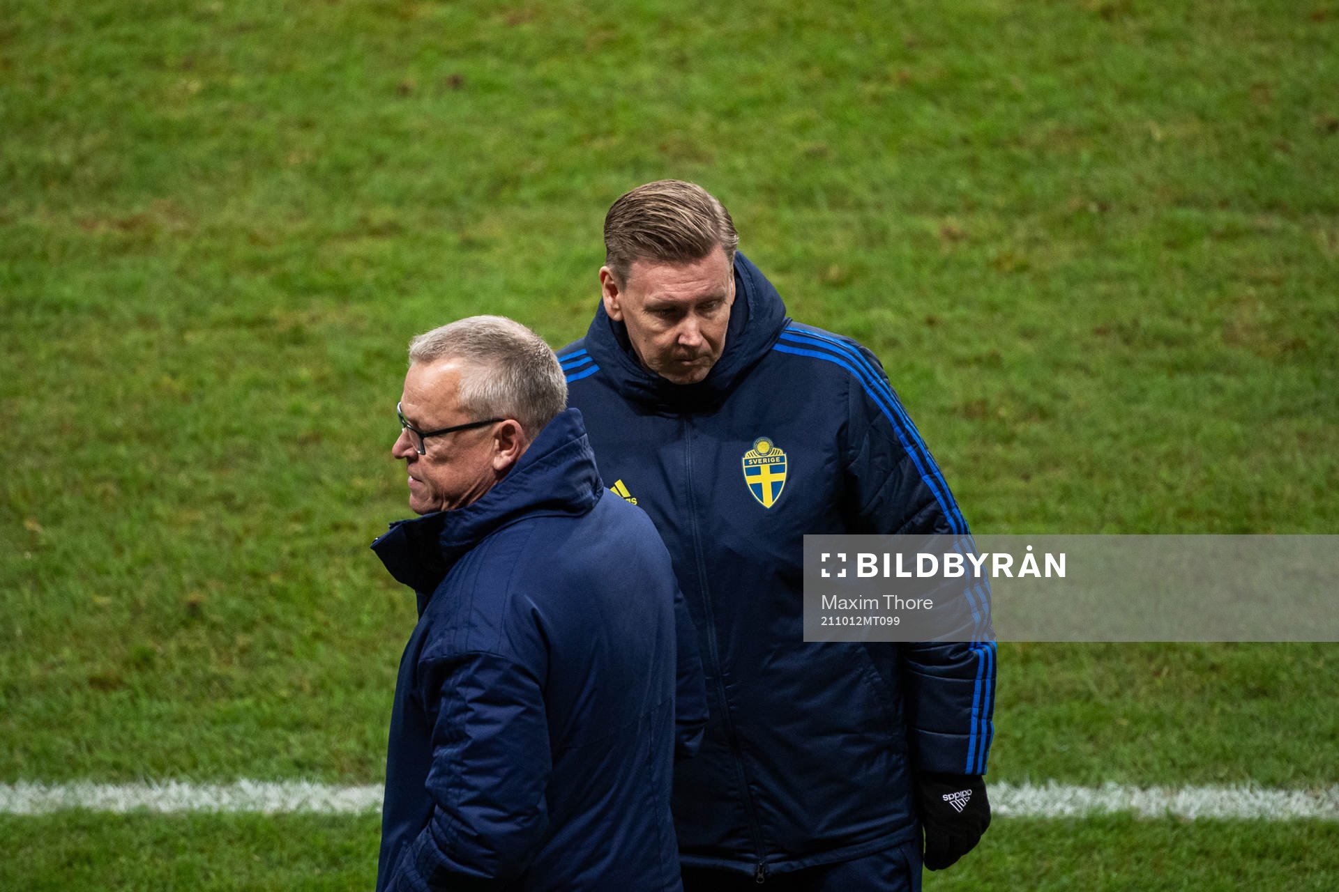 Head coach Janne Andersson and assistant coach Peter