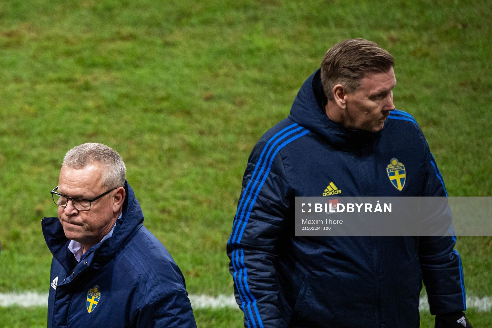 Head coach Janne Andersson and assistant coach Peter