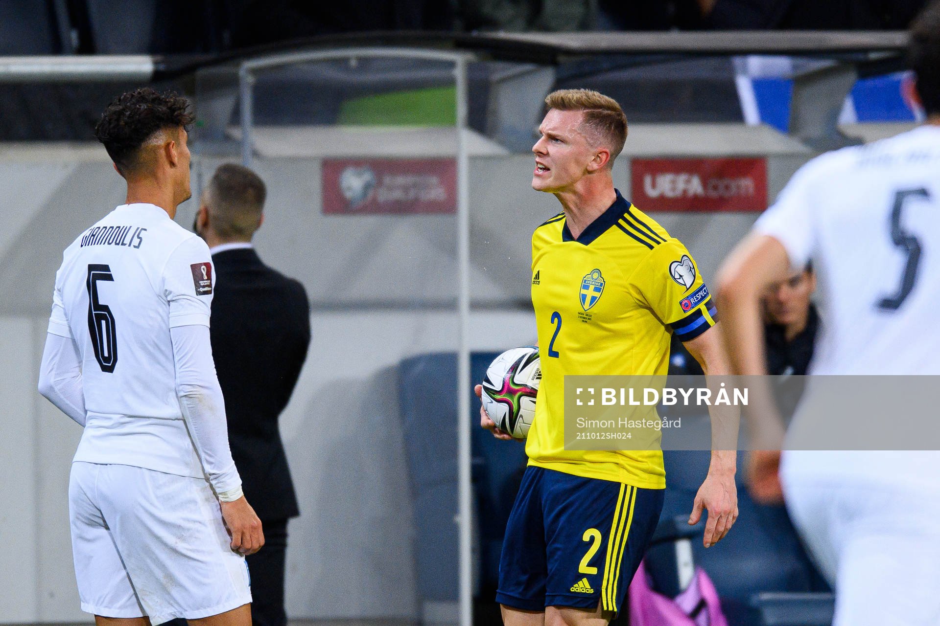 Emil Krafth of Sweden reacts