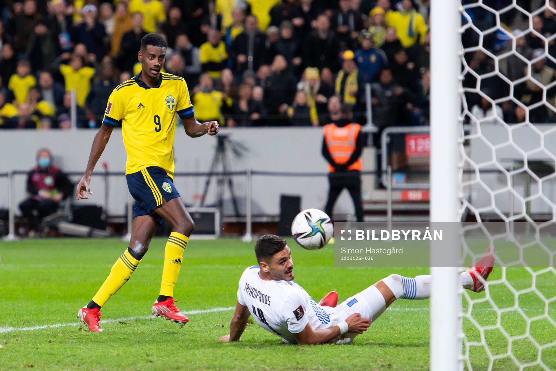Alexander Isak of Sweden scores 2-0