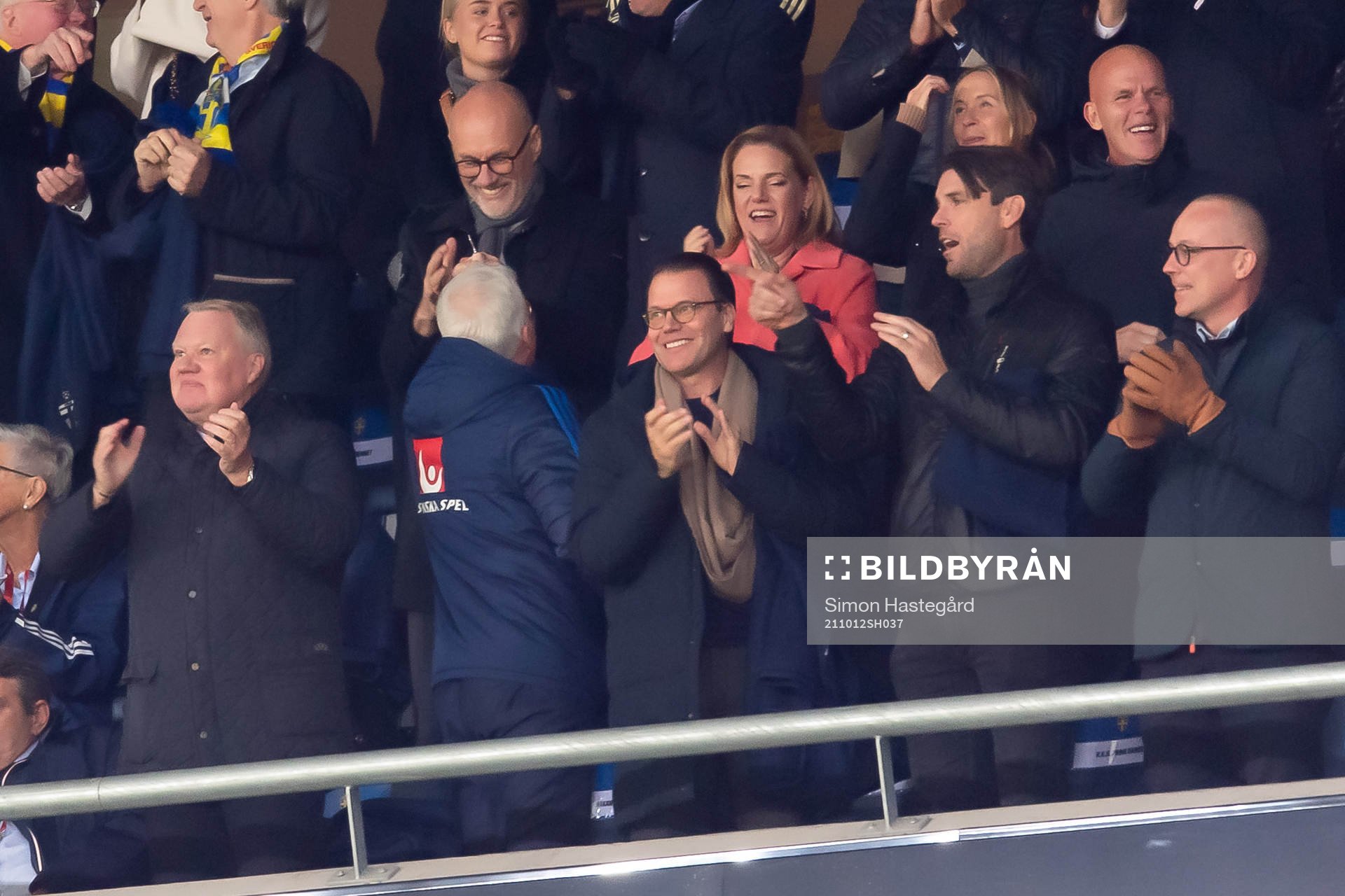 Prince Daniel of Sweden celebrates