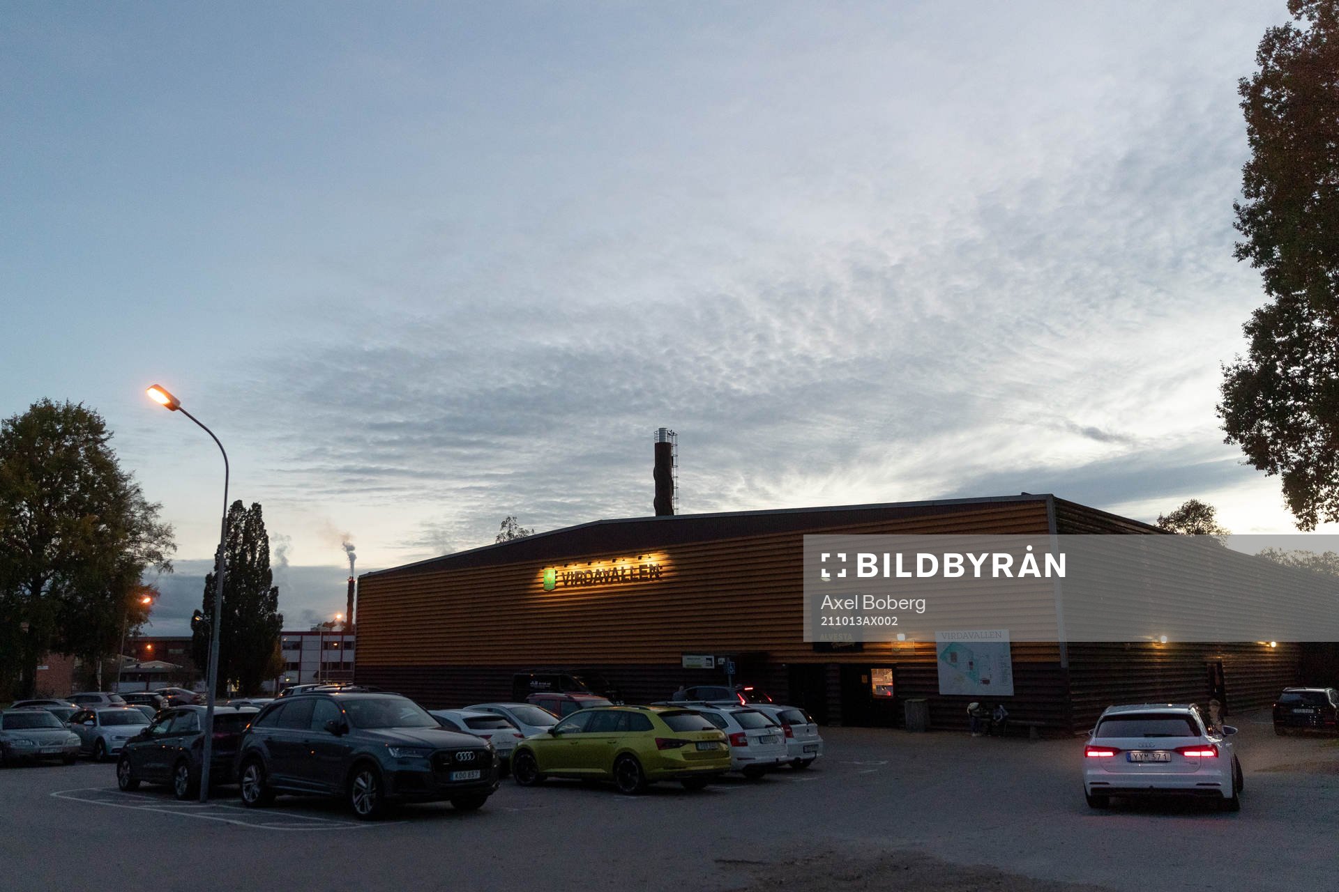 Exteriör av Virdavallens ishall