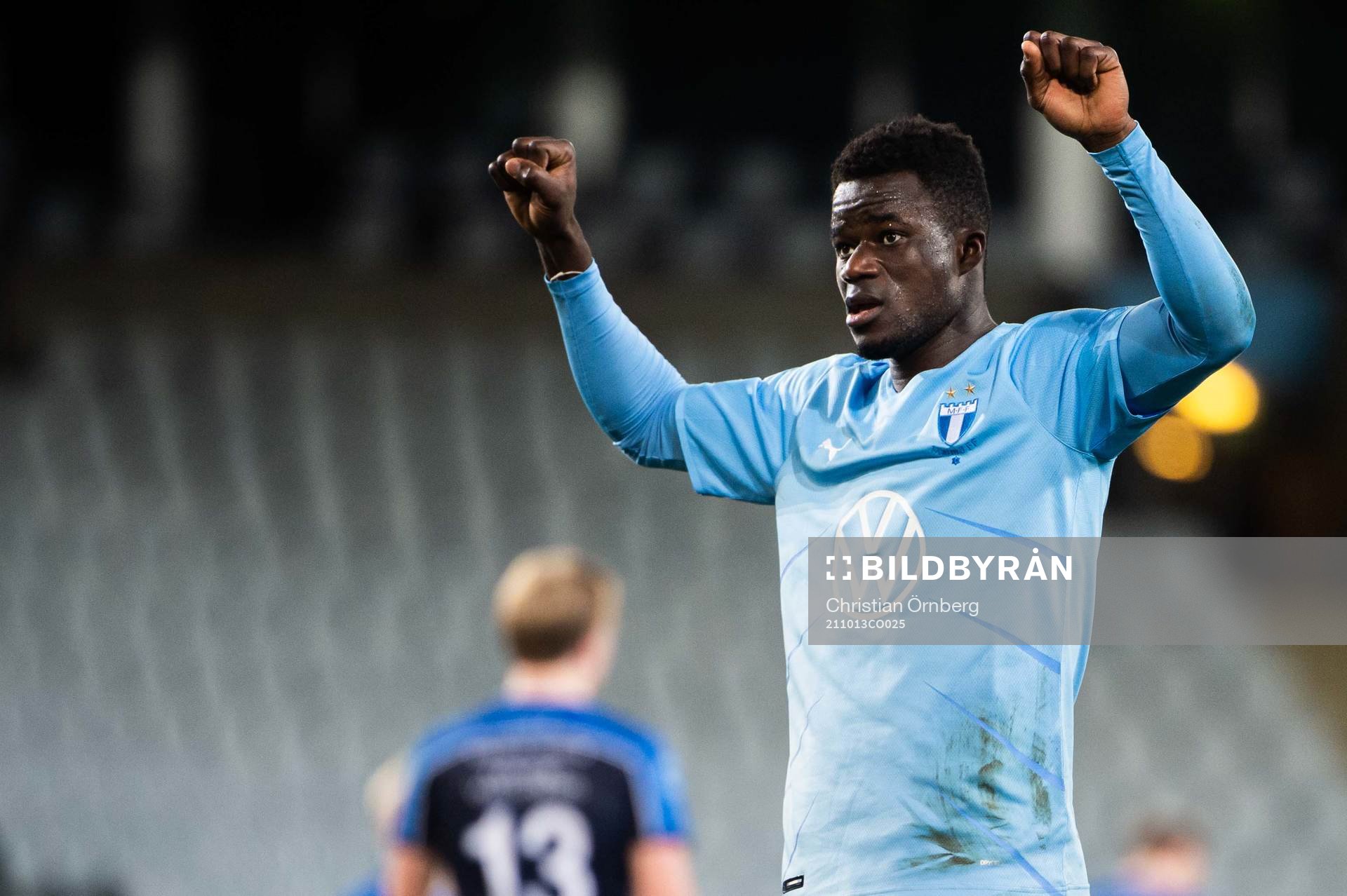 Malmö FFs Malik Abubakari jublar