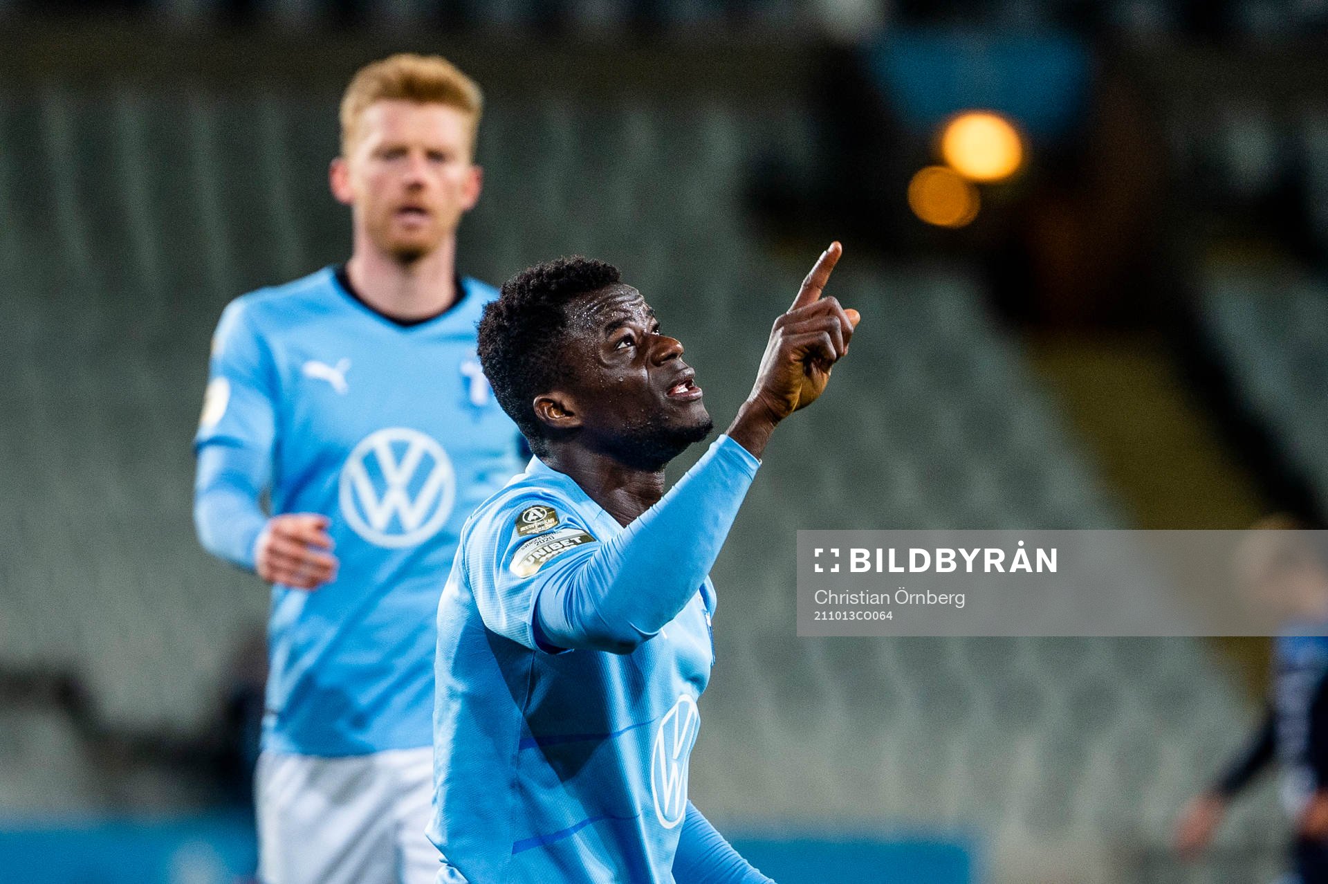 Malmö FFs Malik Abubakari jublar