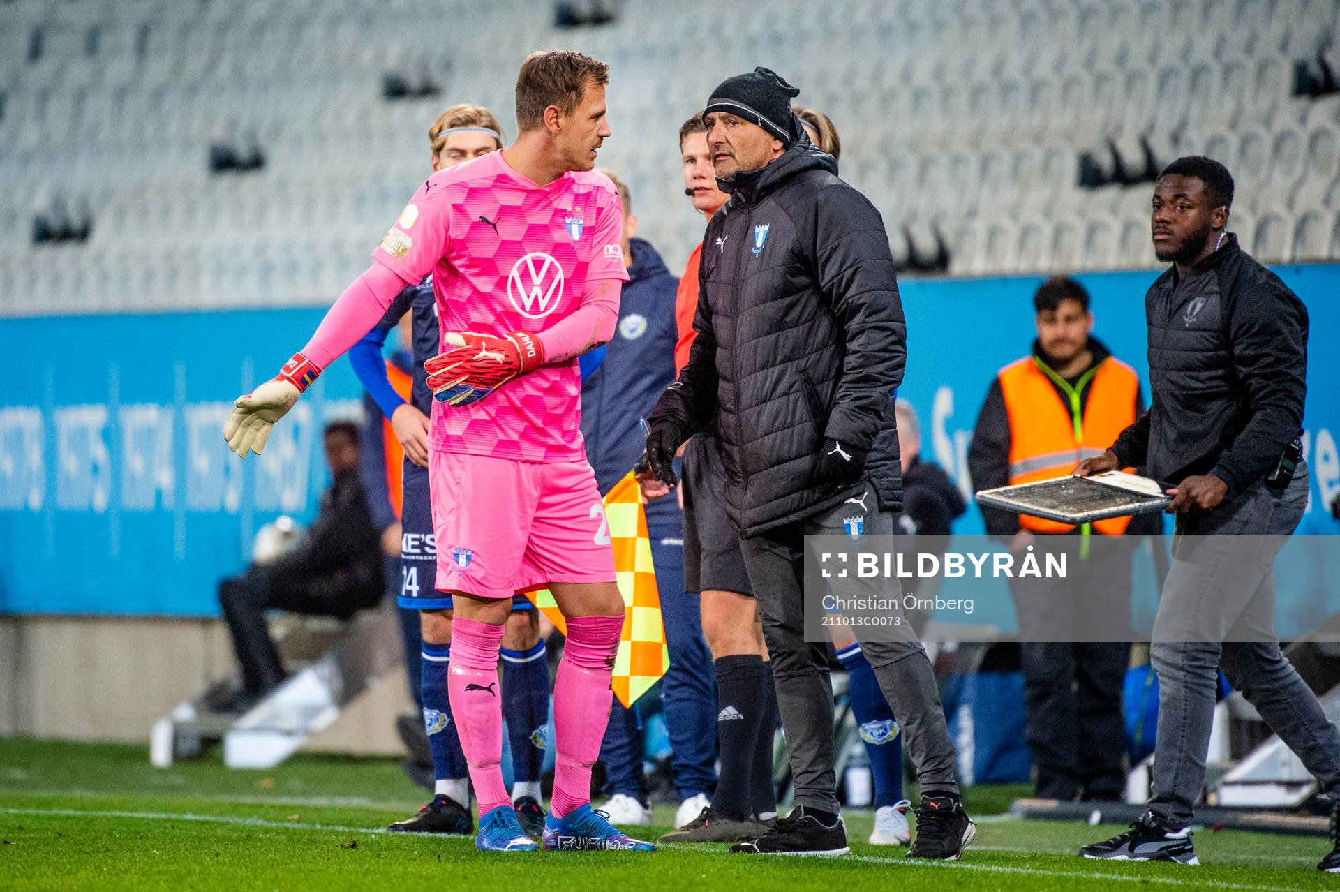 Malmö FFs målvakt Johan Dahlin och målvaktstränare