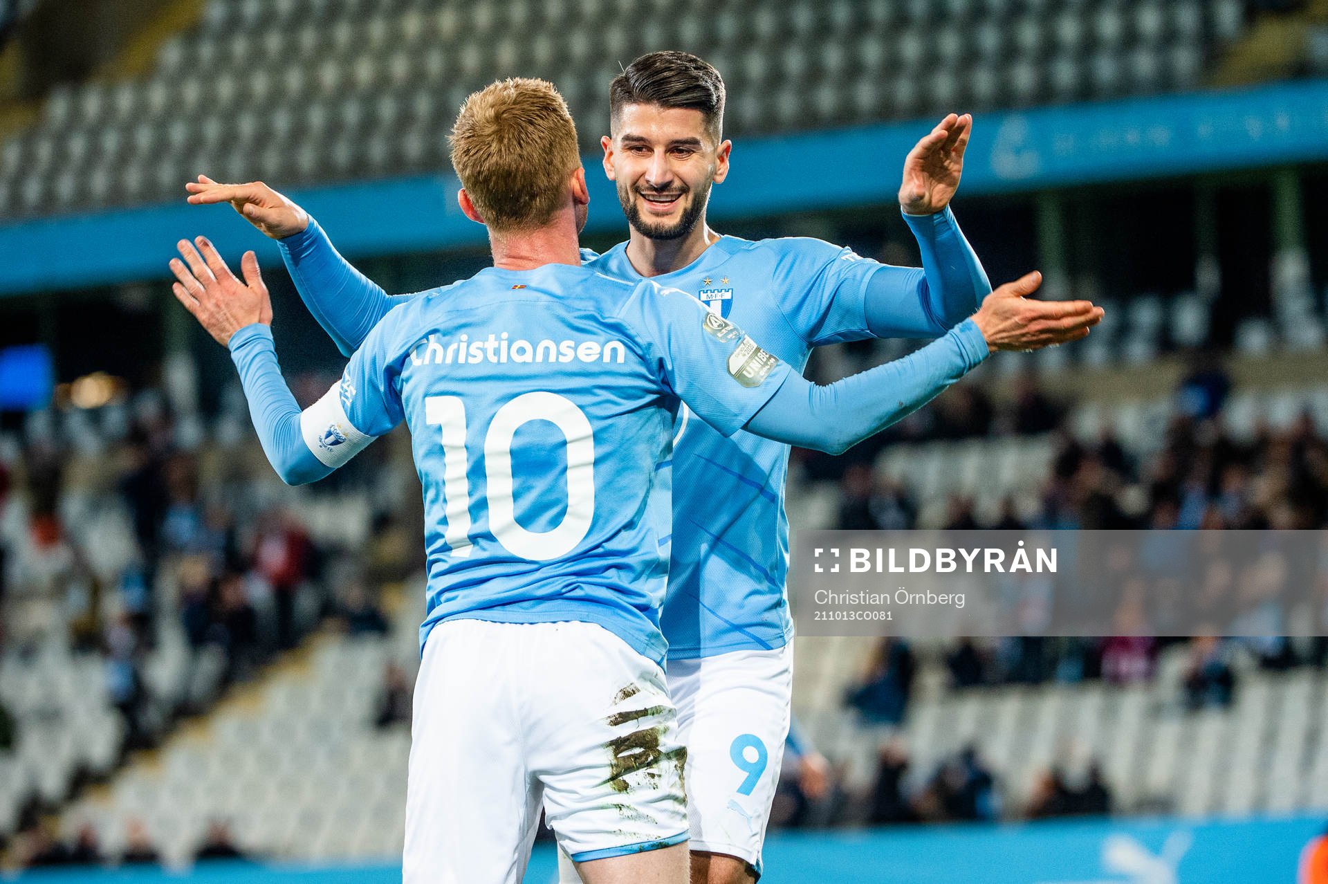 Malmö FFs Antonio Colak och Anders Christiansen jublar