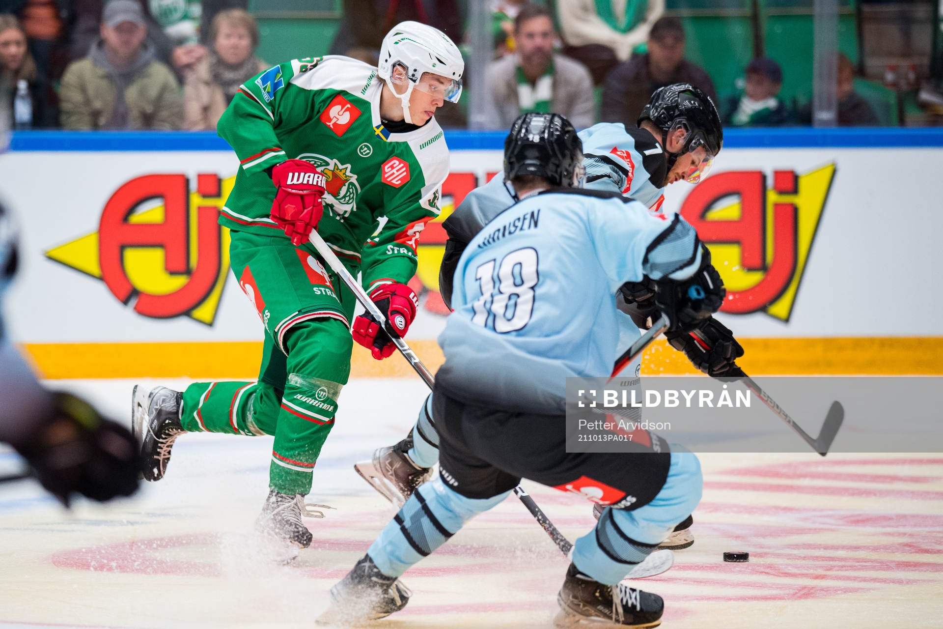 William Strömgren of Rögle uring the CHL game between