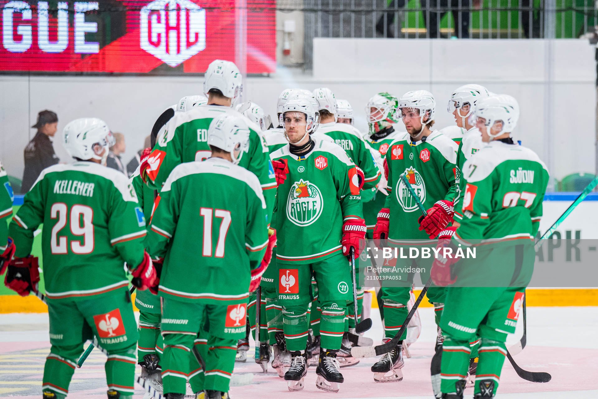 Players of Rögle celebrate