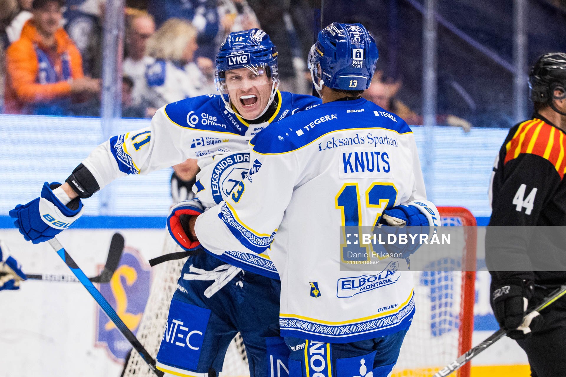 Leksands Martin Karlsson jublar med Jon Knuts