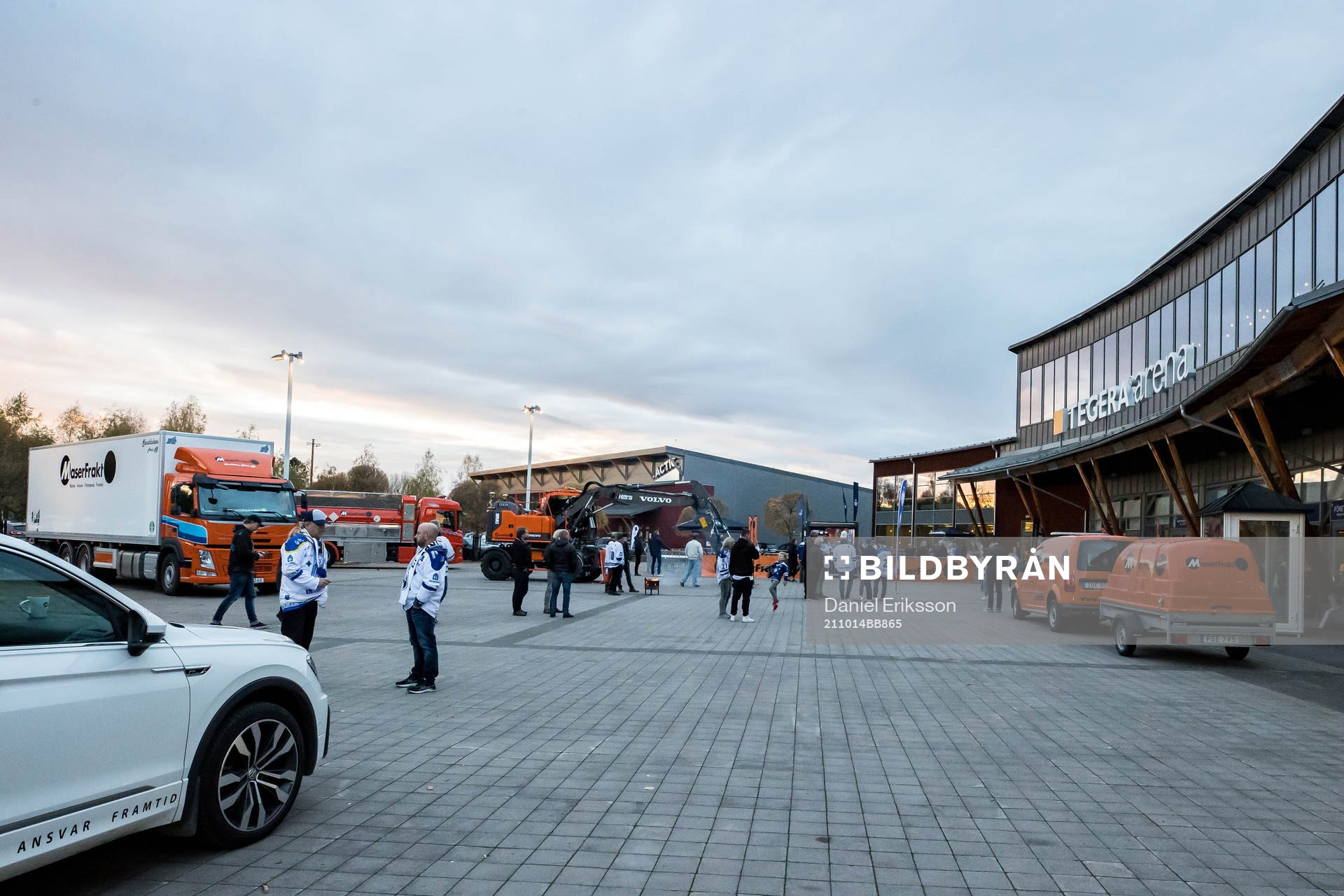 Tegera Arena innan ishockeymatchen i SHL mellan Leksand och