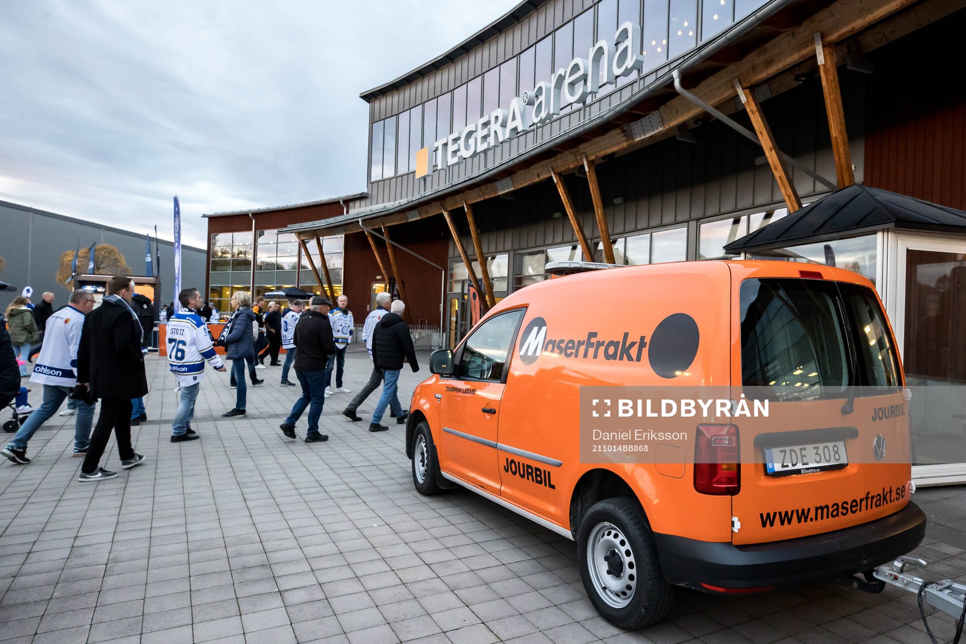 Tegera Arena innan ishockeymatchen i SHL mellan Leksand och