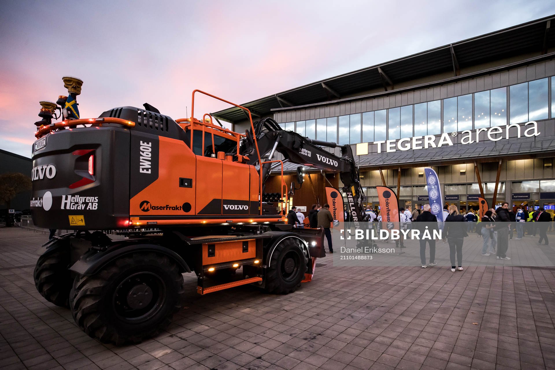 Tegera Arena innan ishockeymatchen i SHL mellan Leksand och
