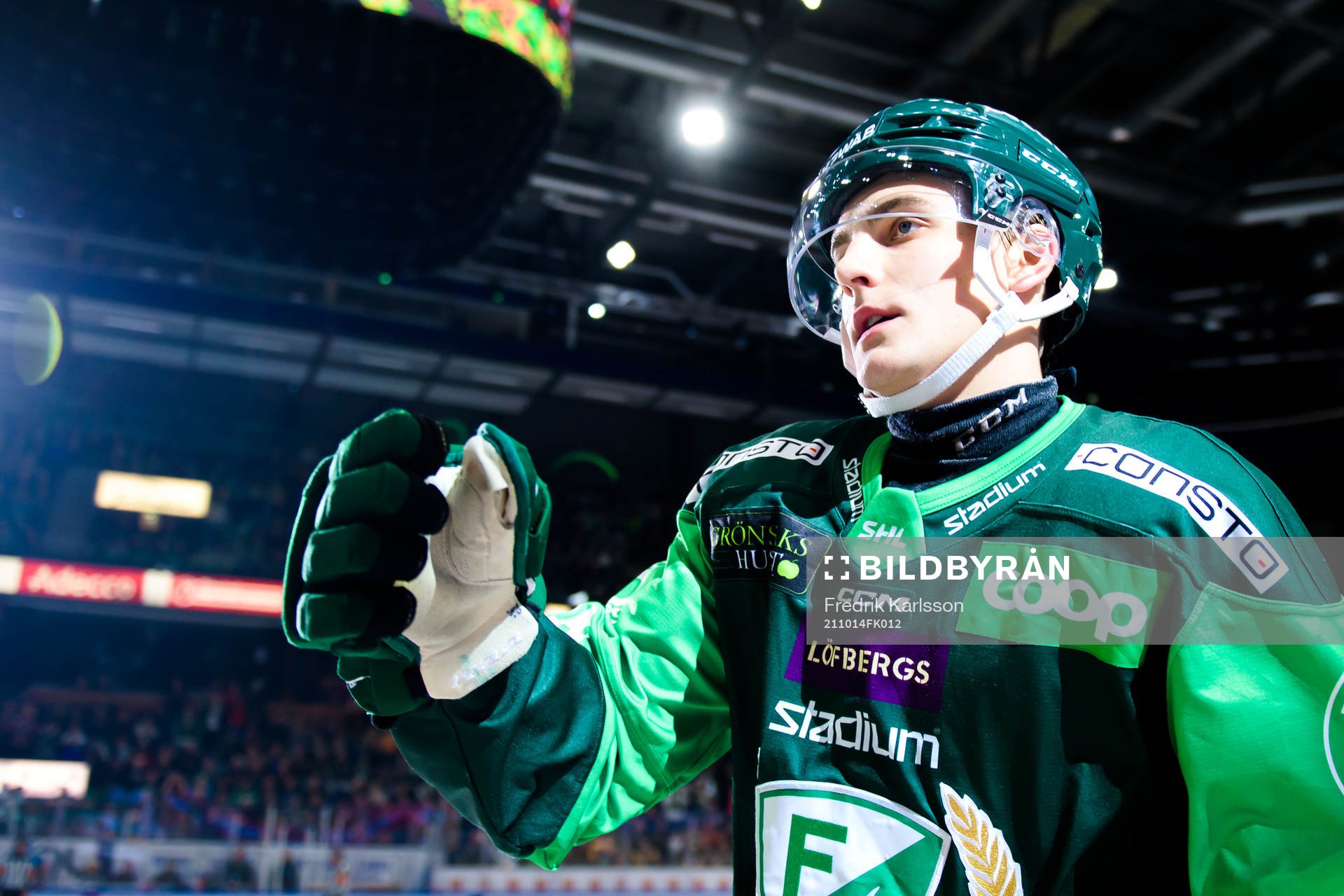 Färjestads Joel Nyström jublar