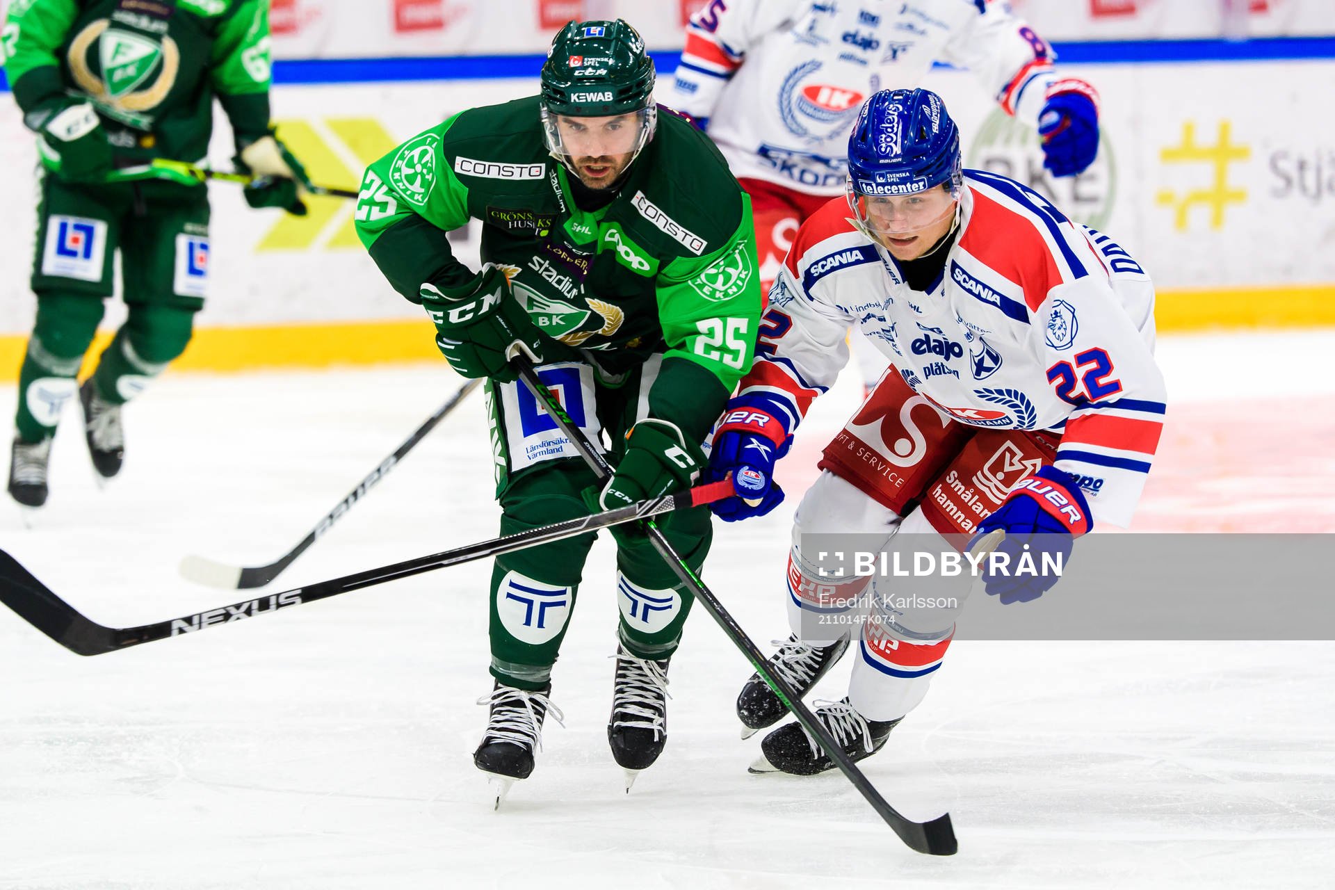 Färjestads Martin Johansson och Oskarshamns John Dahlström