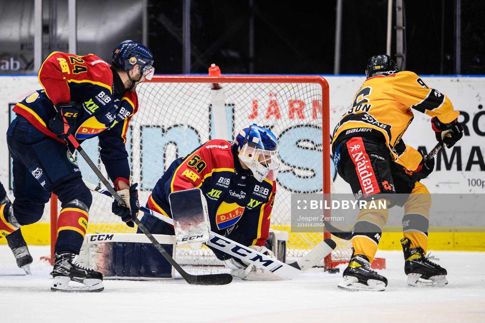 Luleås Pontus Andreasson gör 0-3 på Djurgårdens