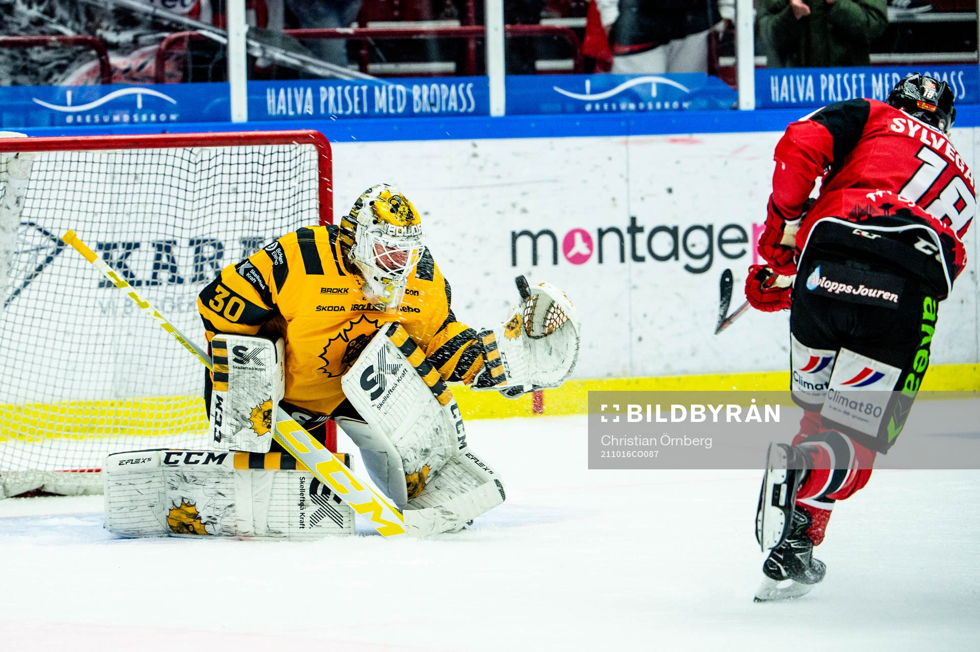 Malmö Redhawks Marcus Sylvegårds första straff på