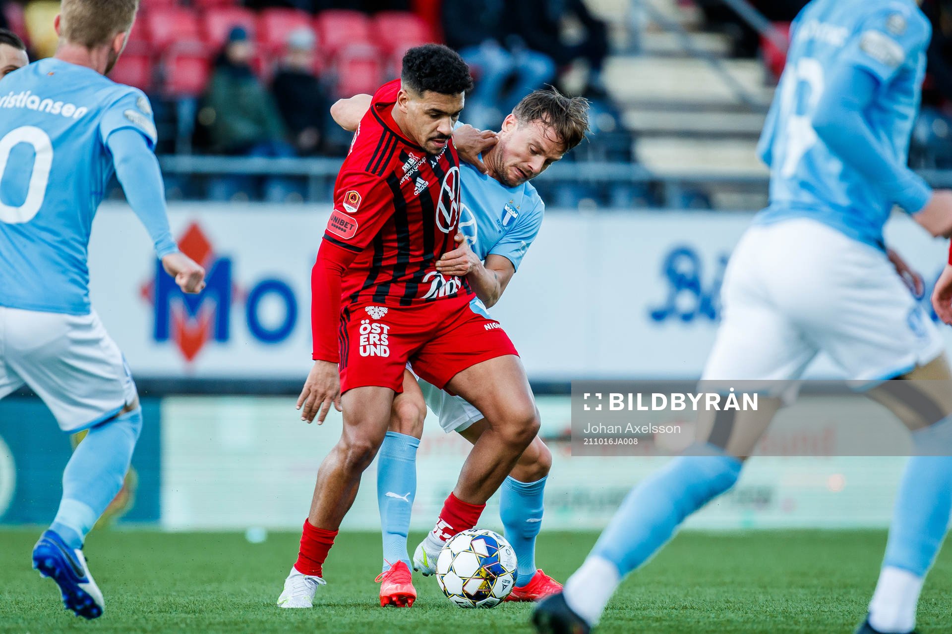 Östersunds Marco Weymans och Malmö FFs Eric Larsson
