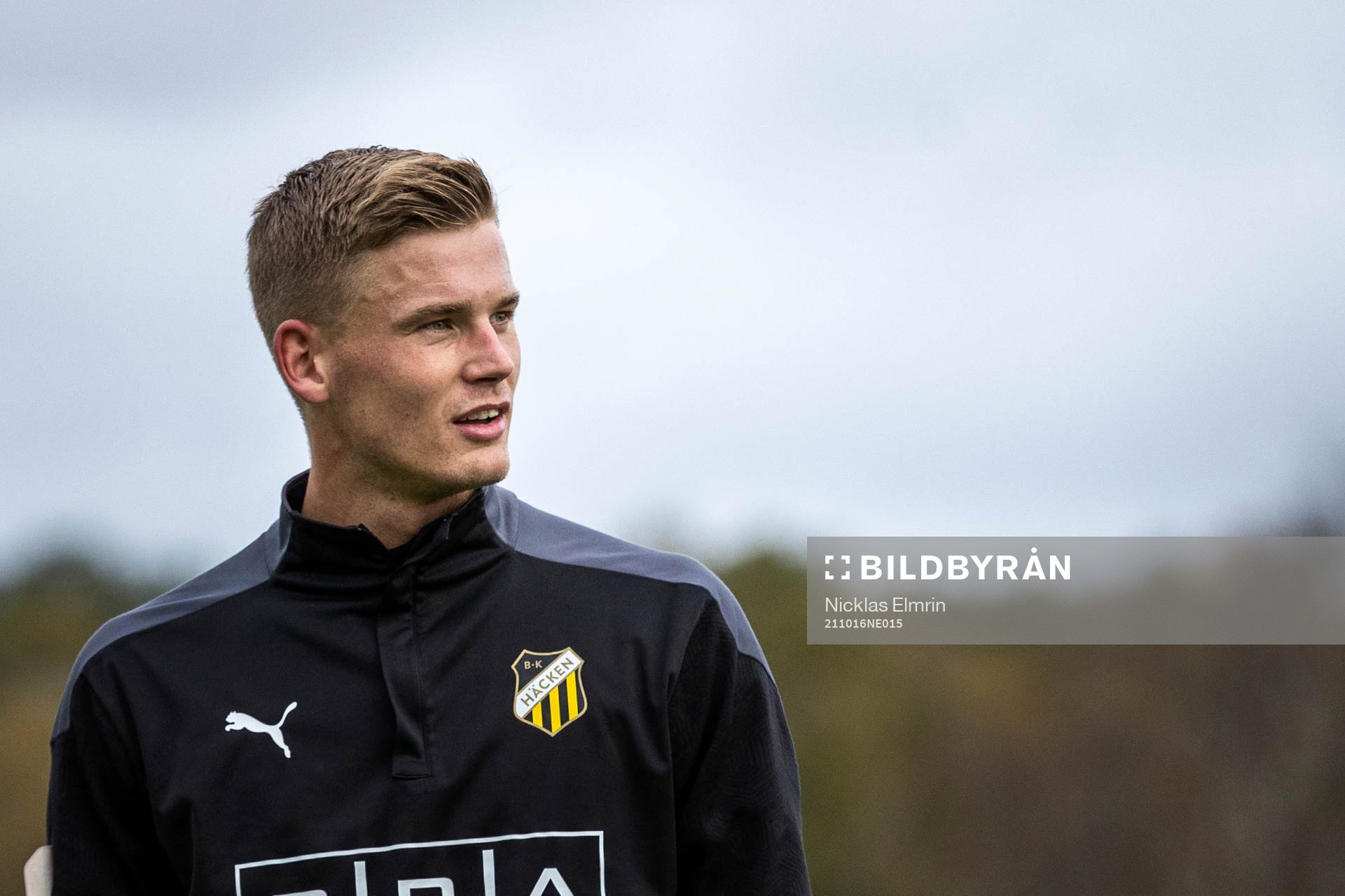 Häckens målvakt Johan Brattberg träning