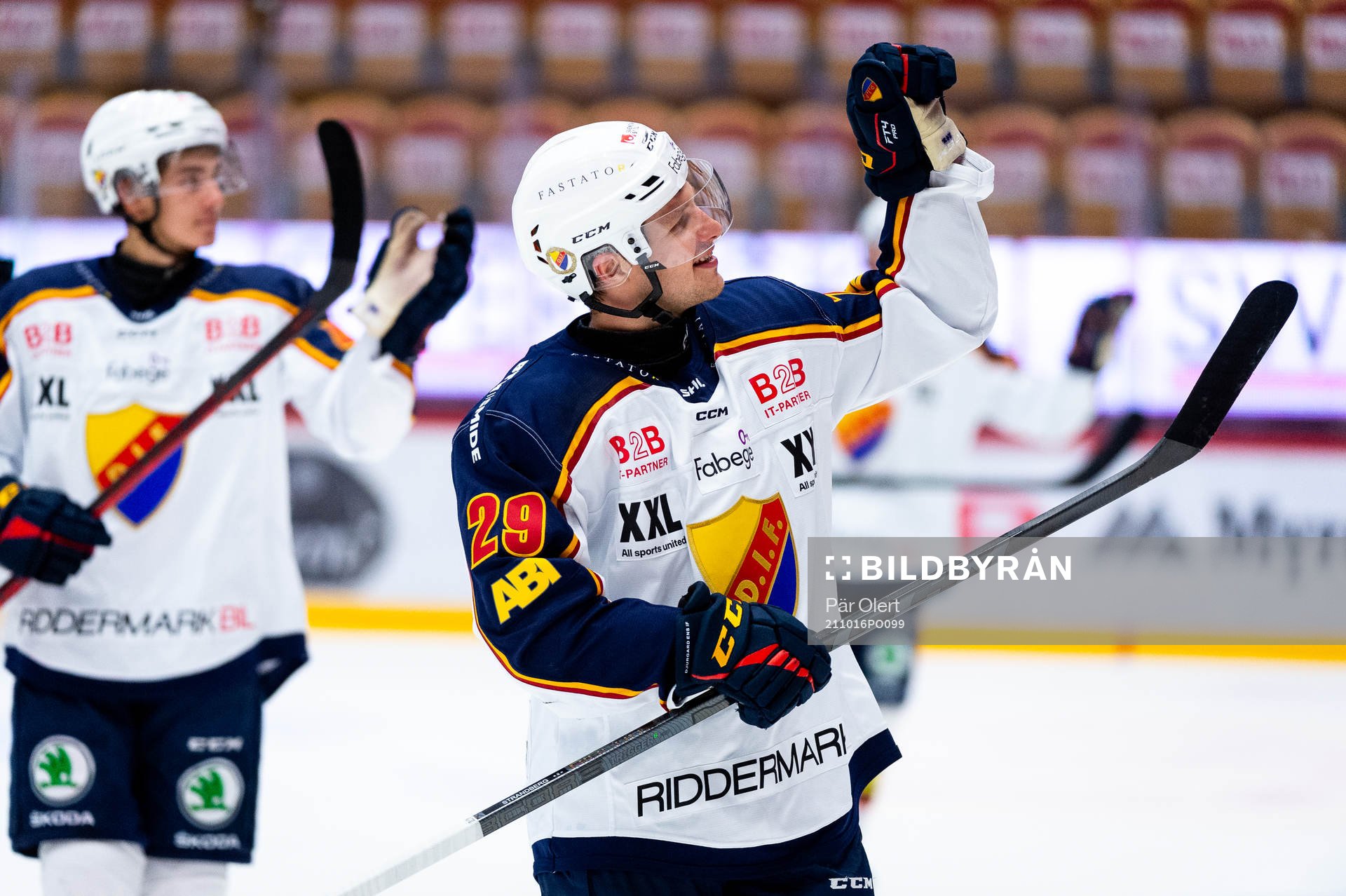 Djurgårdens Sebastian Strandberg jublar