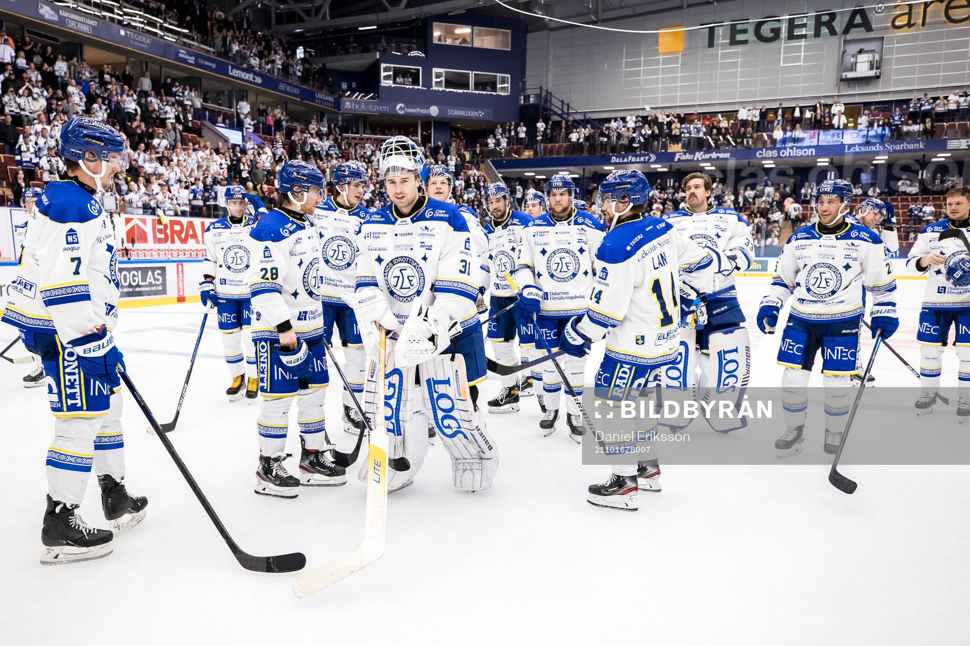 Leksands målvakt Kasimir Kaskisuo jublar