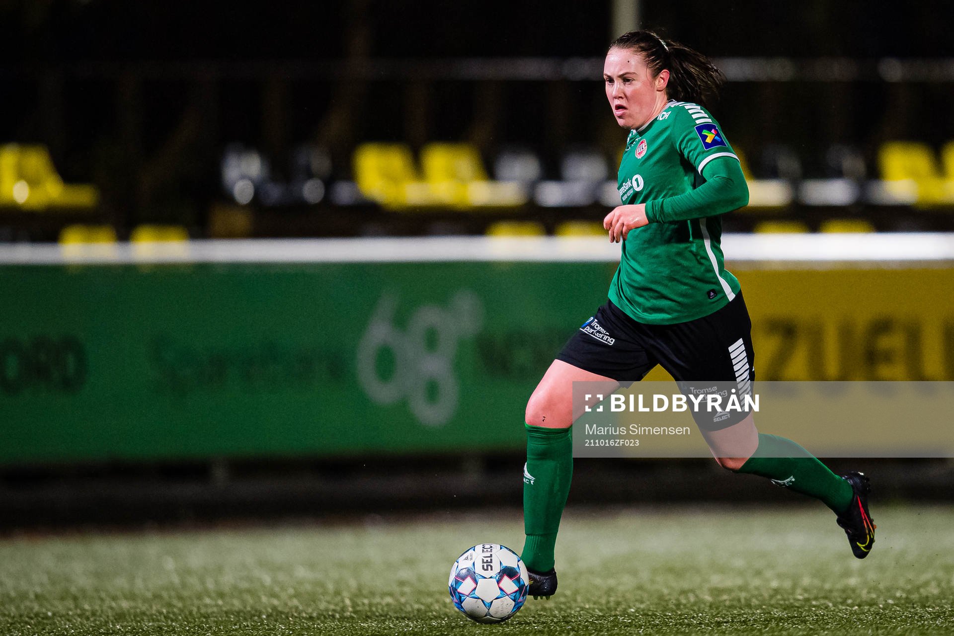 Vilde Bratland of Fløya during the 1. division football match between Medkila and Fløya on October 16, 2021 in Harstad.