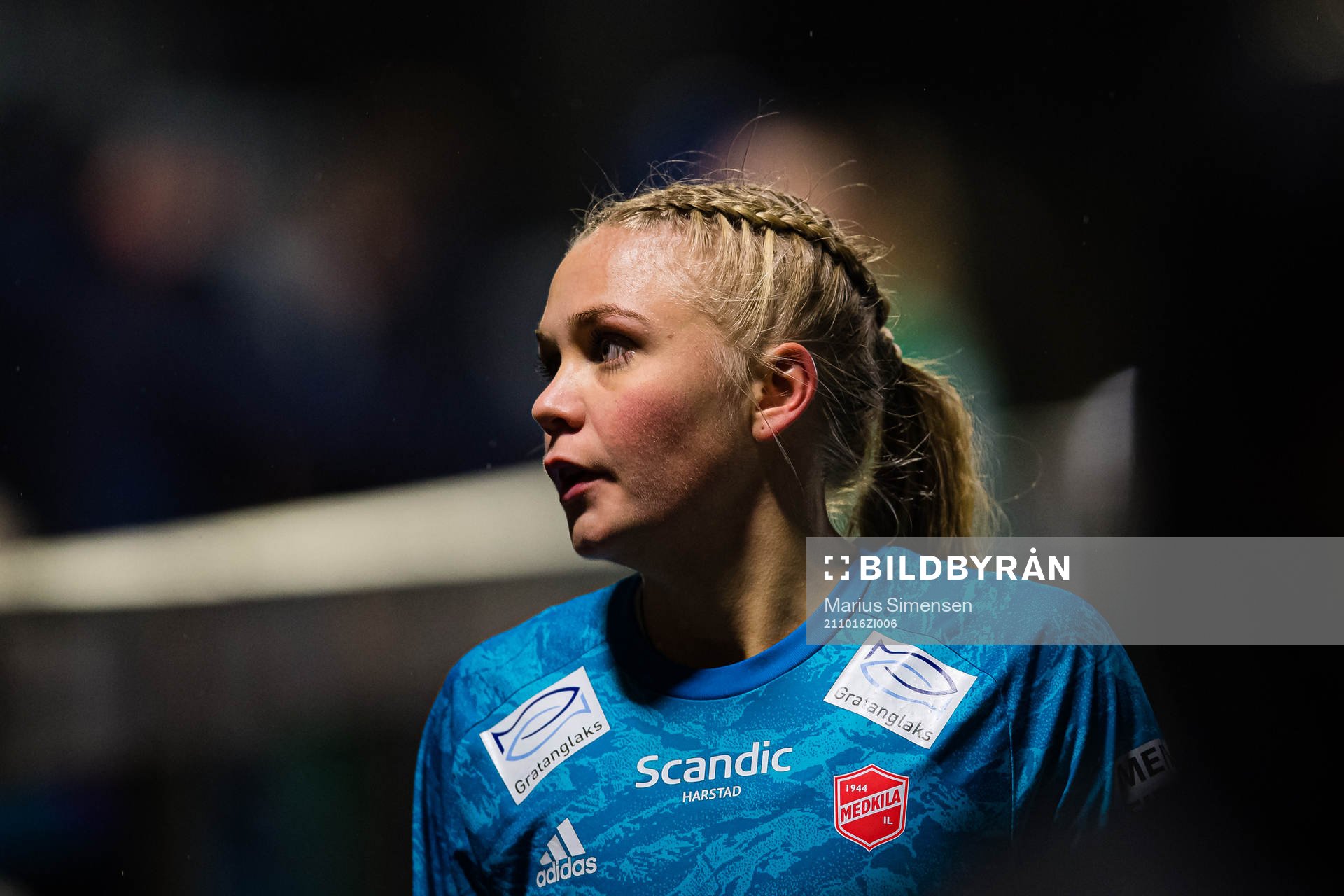 Hanne Larsen of Medkila after the 1. division football match between Medkila and Fløya on October 16, 2021 in Harstad.