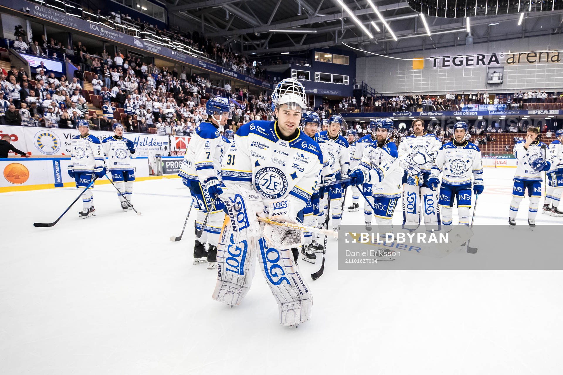 Leksands målvakt Kasimir Kaskisuo jublar
