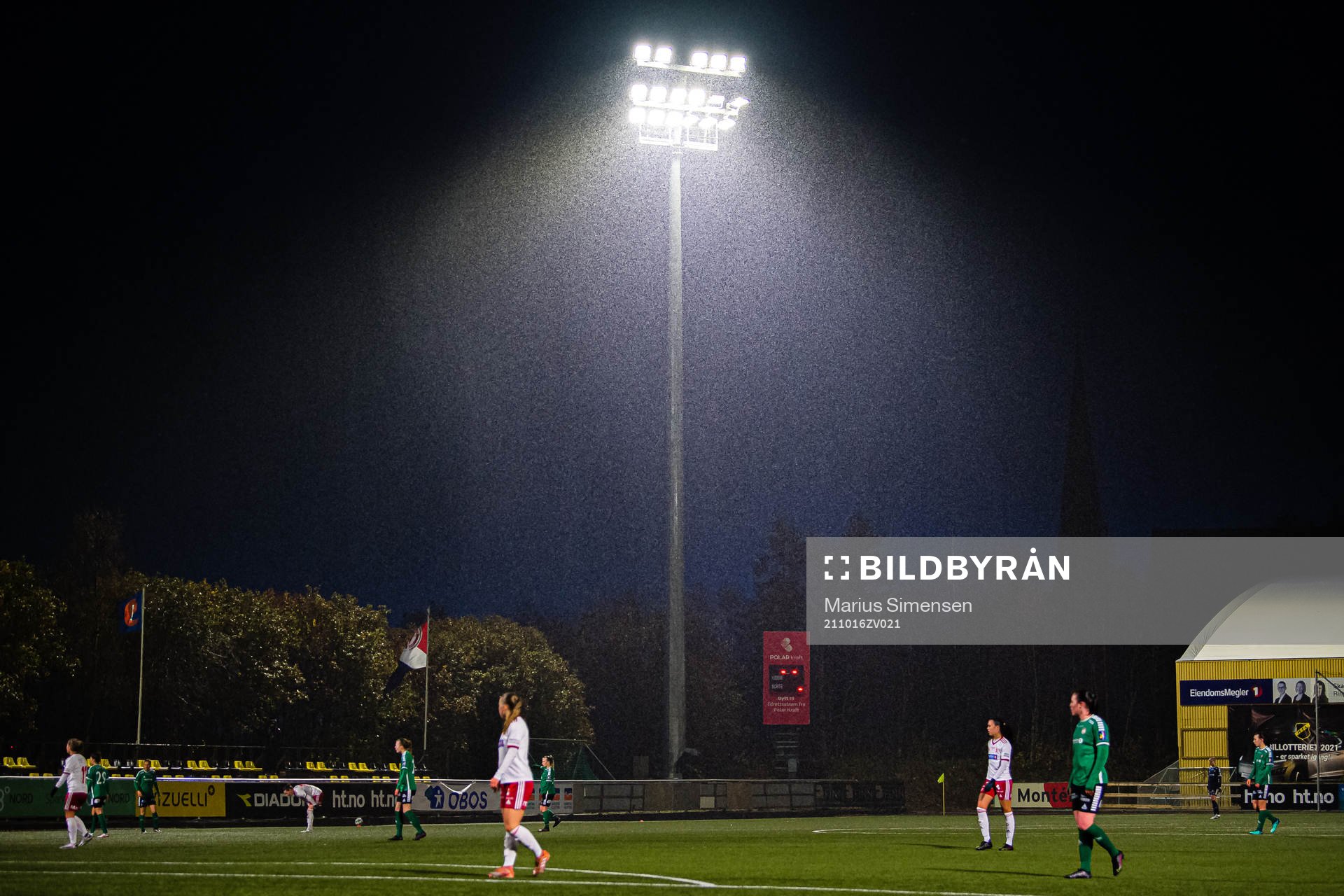 Flood lights at Harstad Stadion
