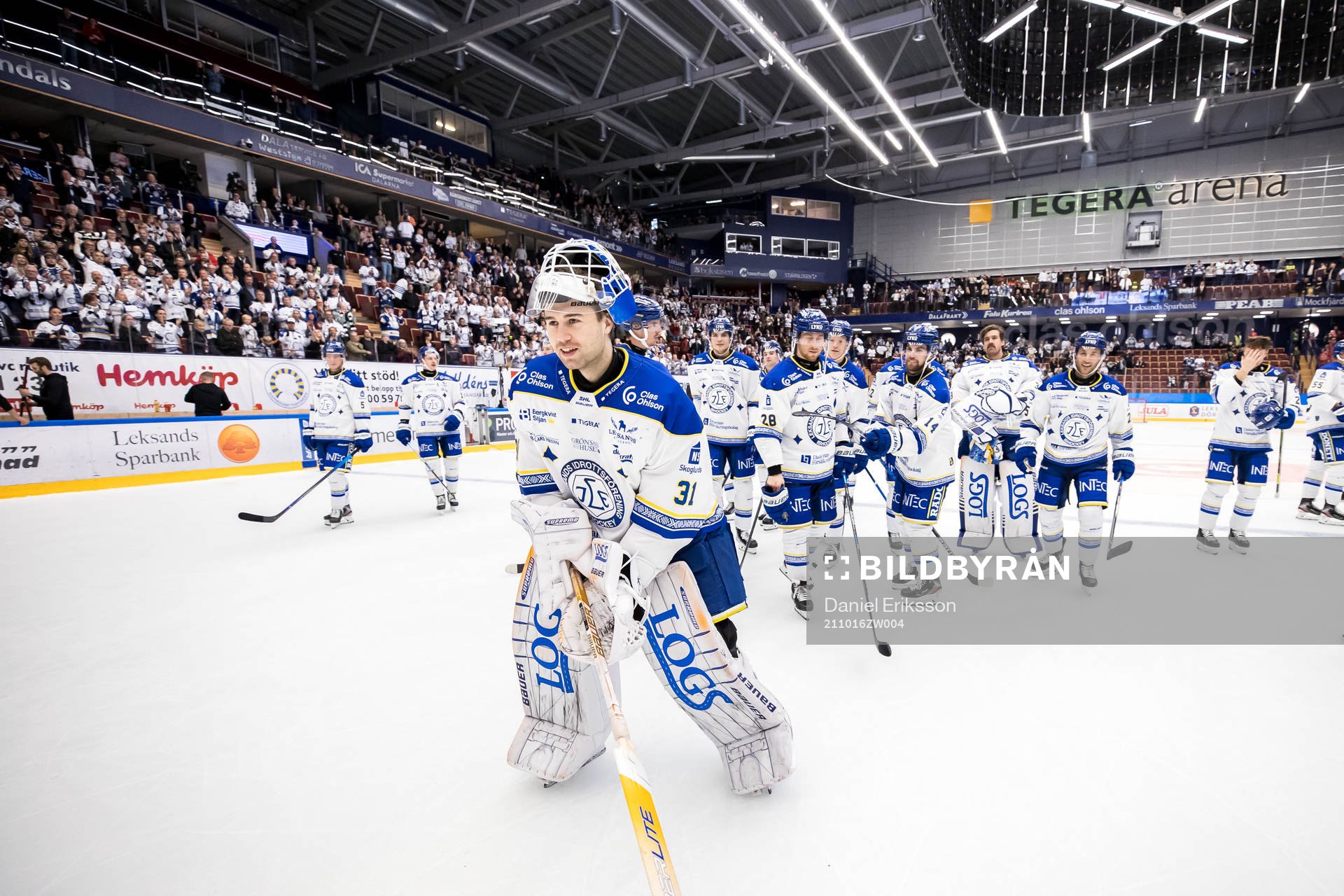Leksands målvakt Kasimir Kaskisuo jublar