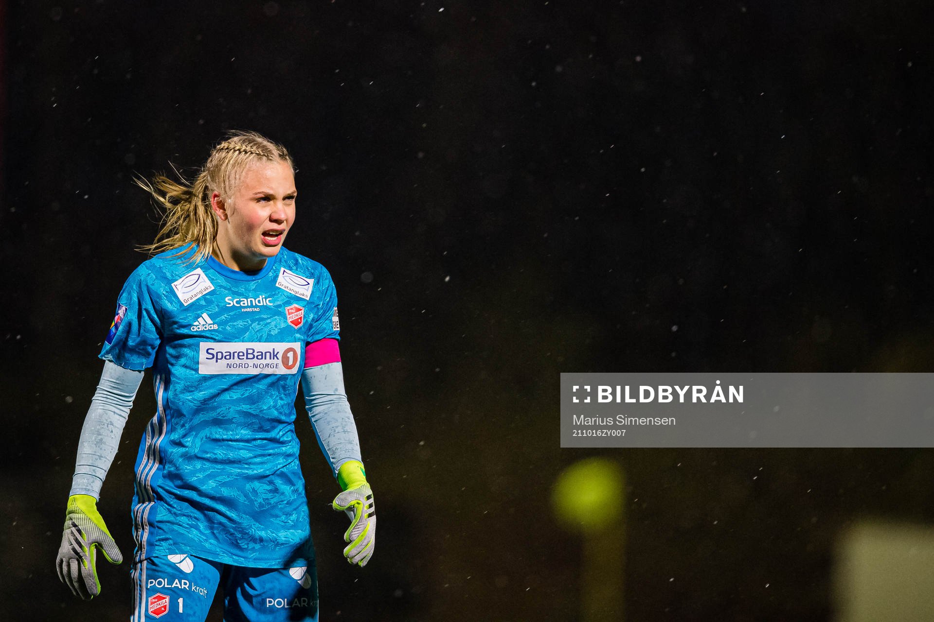 Hanne Larsen of Medkila during the 1. division football match between Medkila and Fløya on October 16, 2021 in Harstad.