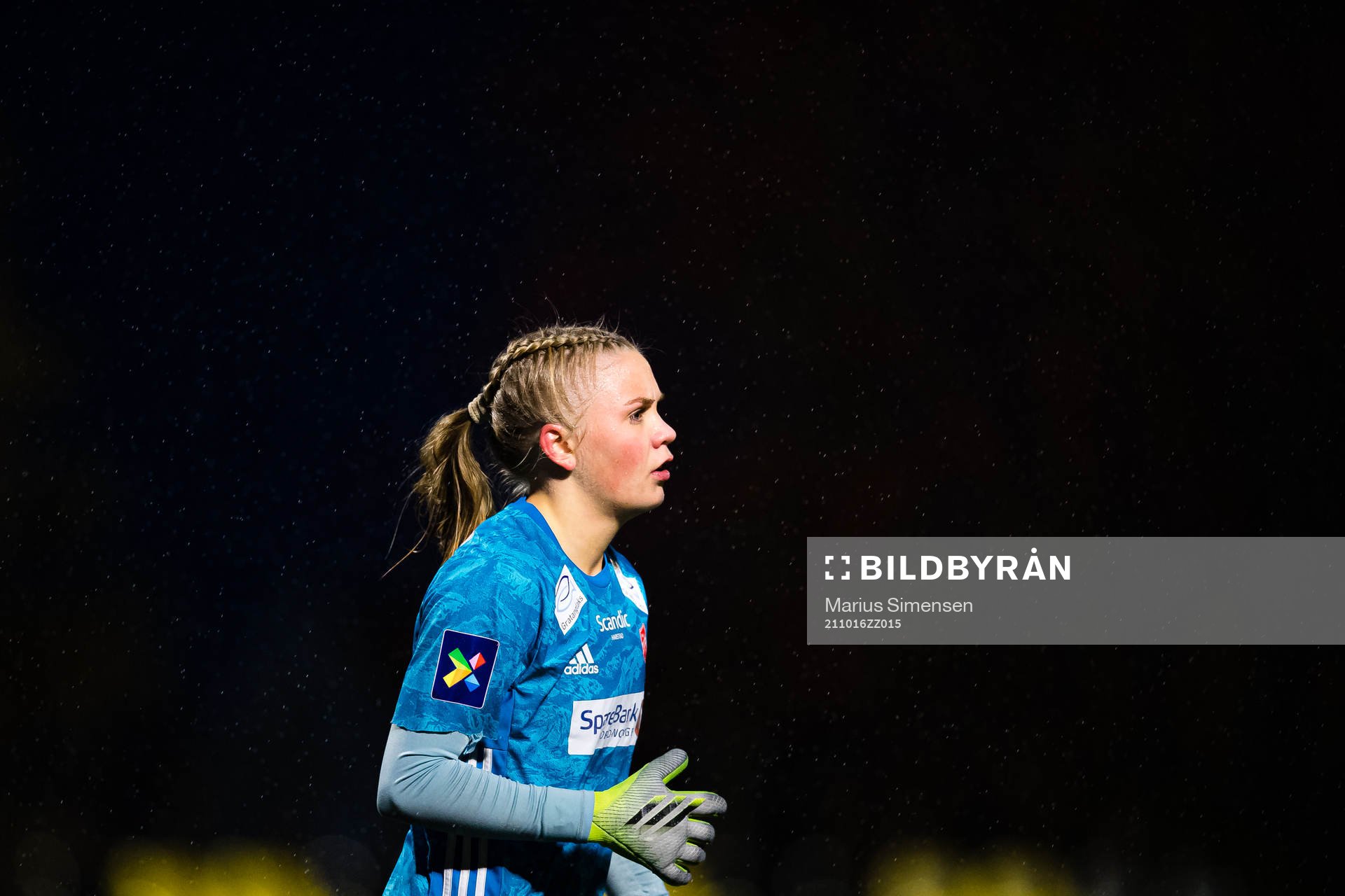 Hanne Larsen of Medkila during the 1. division football match between Medkila and Fløya on October 16, 2021 in Harstad.