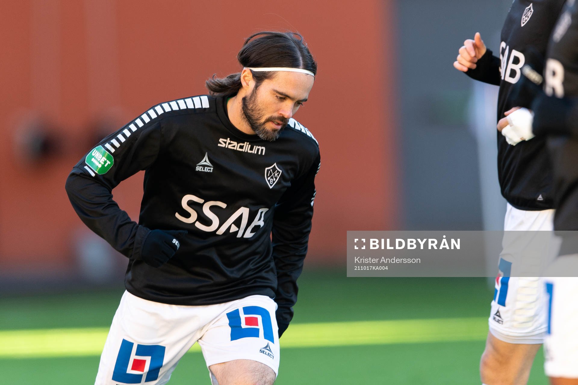 Brages Robbin Sellin före fotbollsmatchen i Superettan