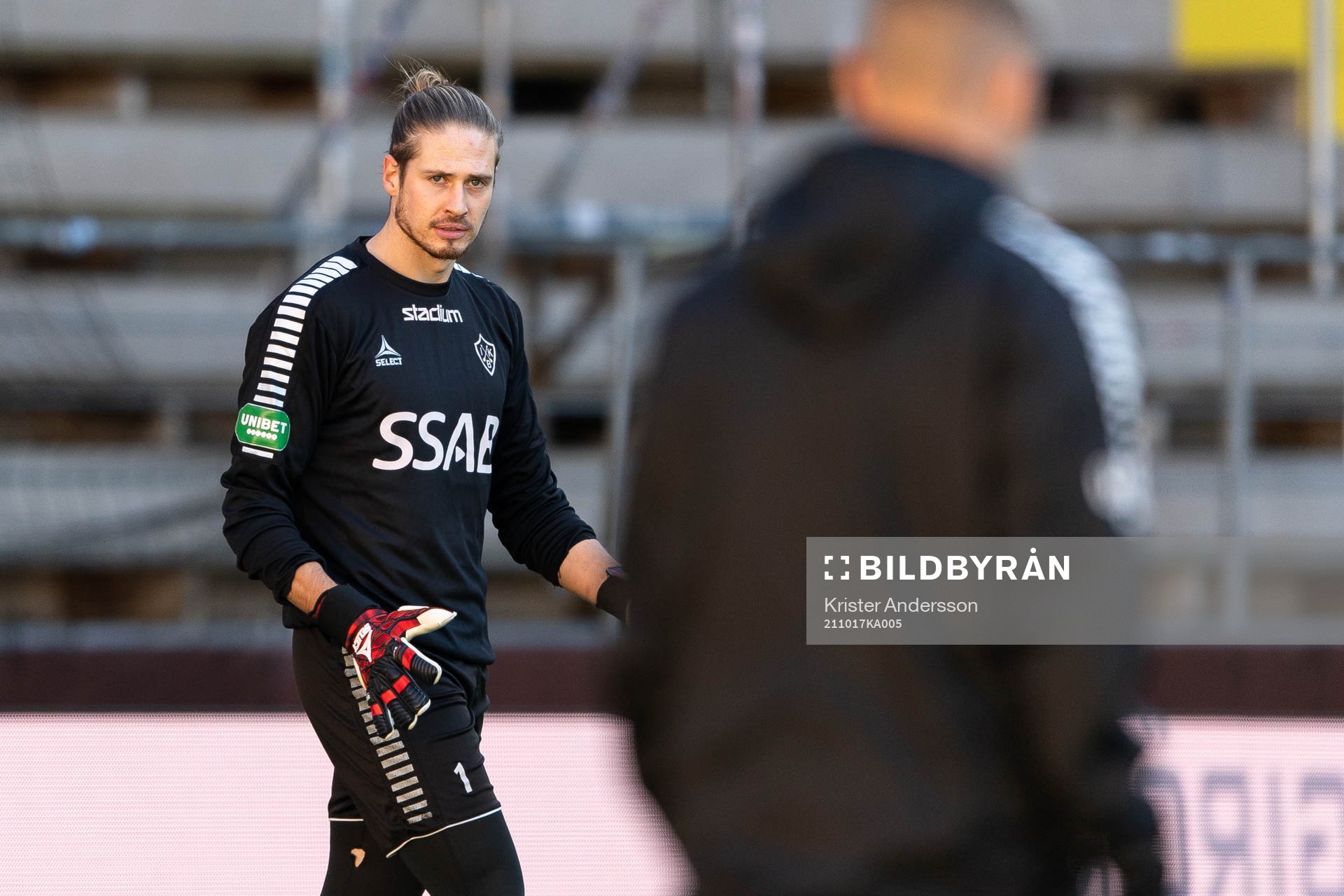 Brages målvakt Adrian Engdahl före fotbollsmatchen i