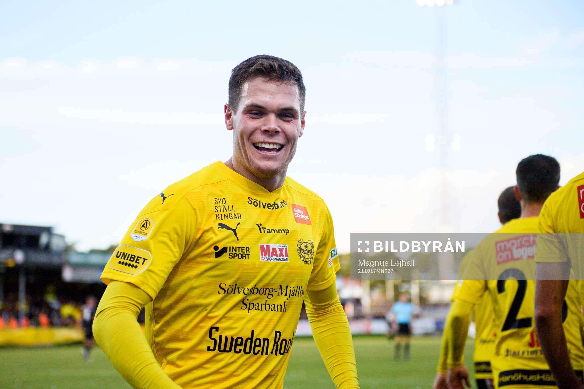 Mjällbys Jacob Bergström jublar