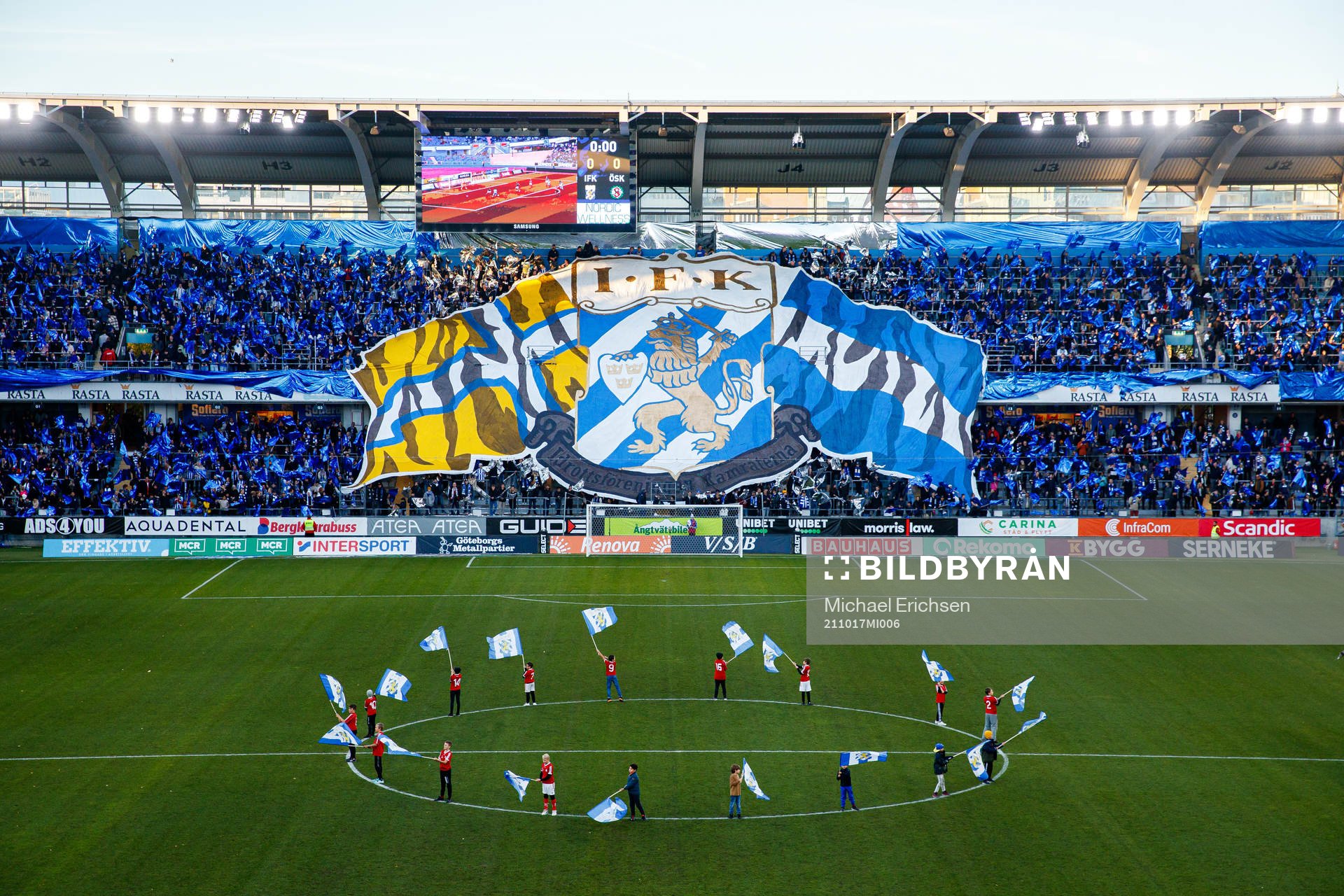 IFK Göteborgs supportrar med tifo