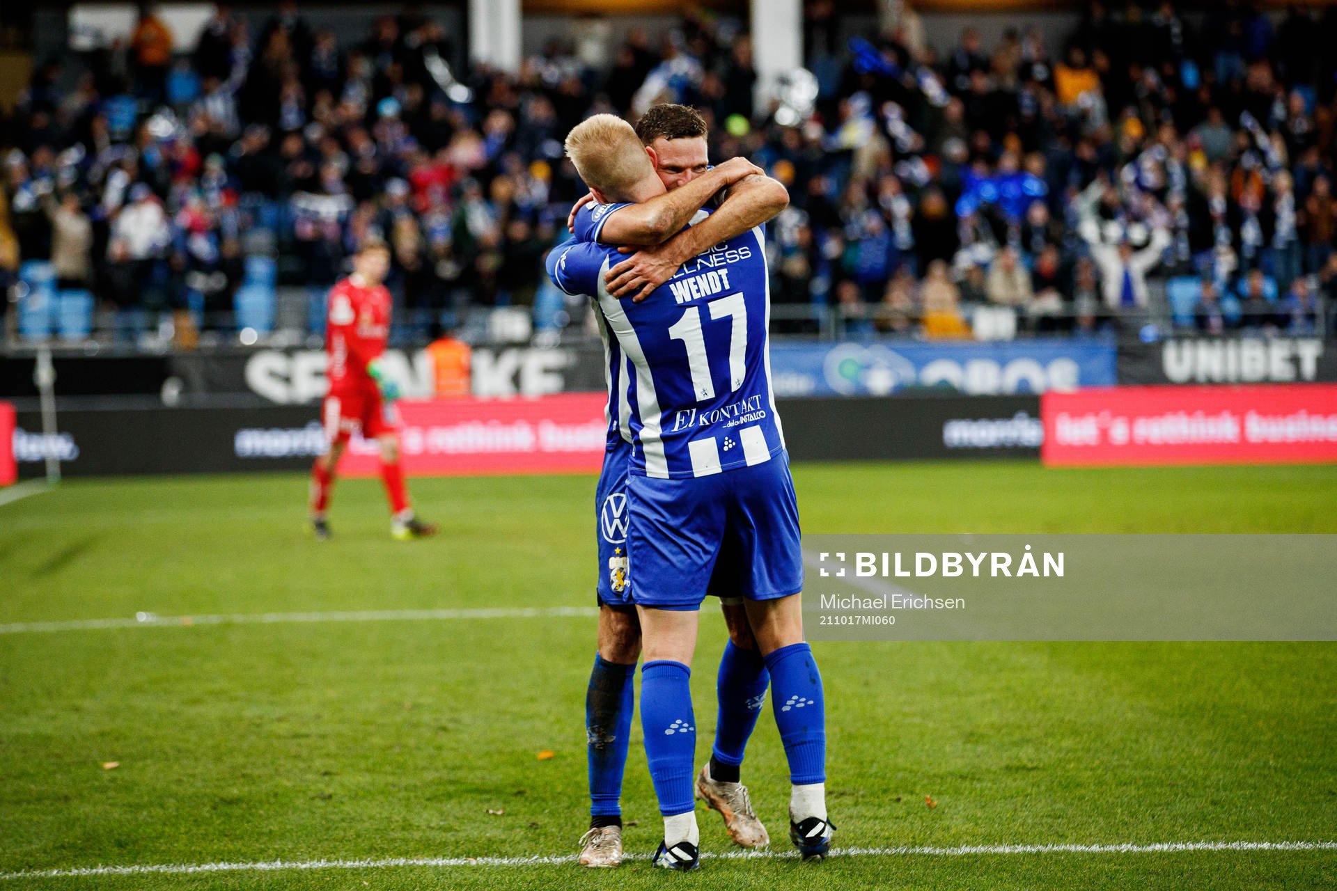 IFK Göteborgs Oscar Wendt och Marcus Berg jublar