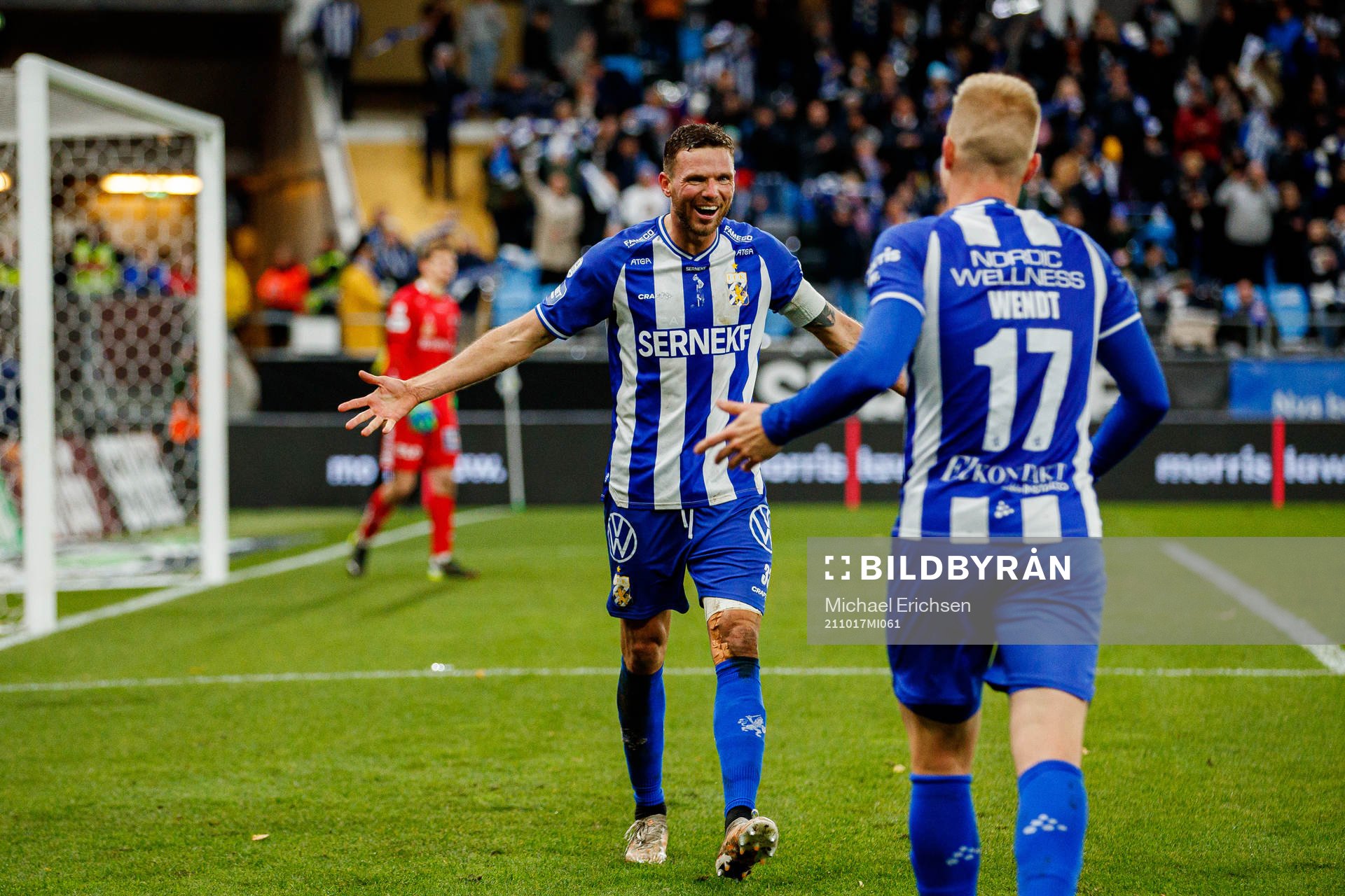 IFK Göteborgs Oscar Wendt och Marcus Berg jublar