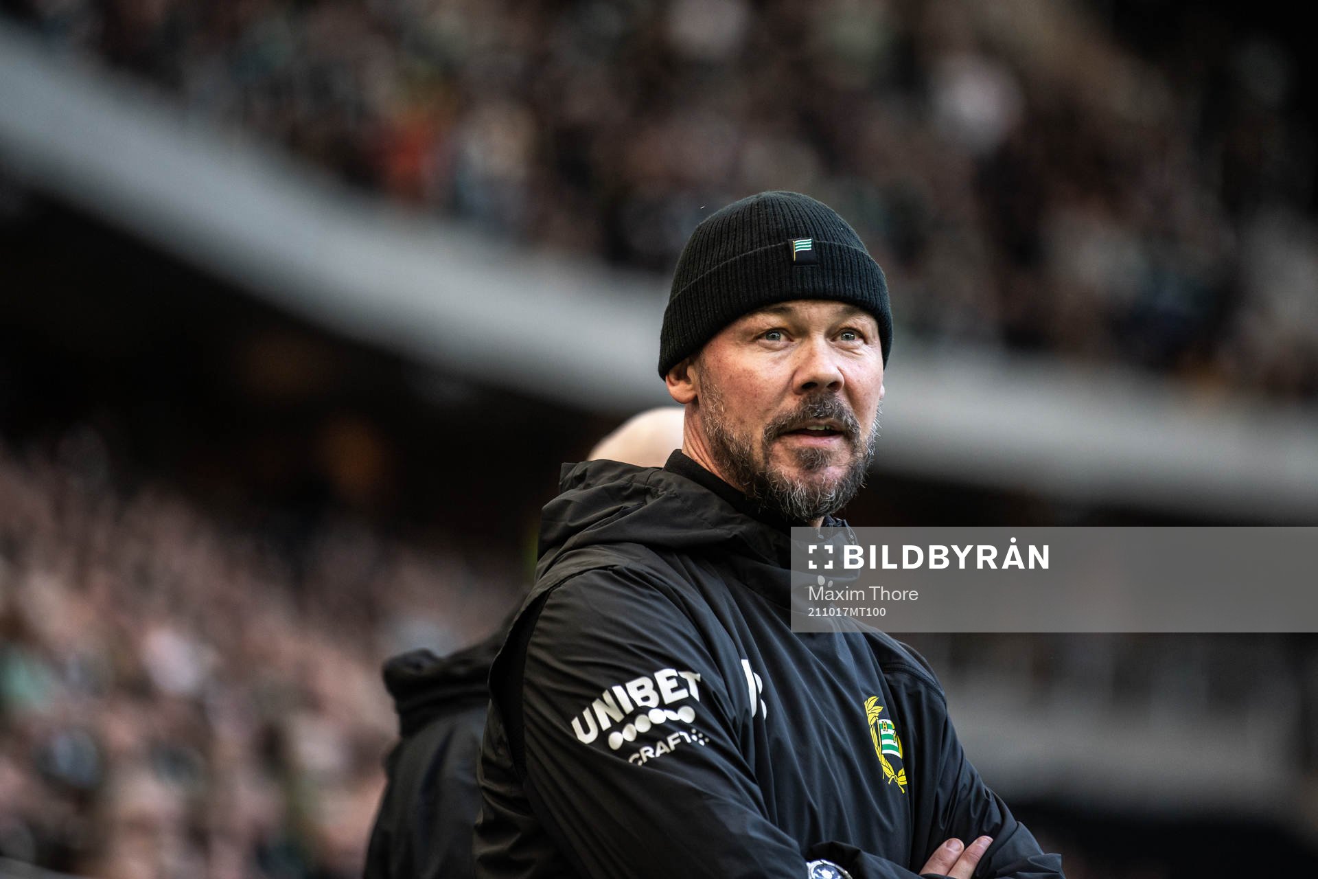 Hammarbys assisterande tränare Joachim Björklund inför fotbollsmatchen i Allsvenskan mellan Hammarby och AIK den 17 oktober 2021 i Stockholm. 