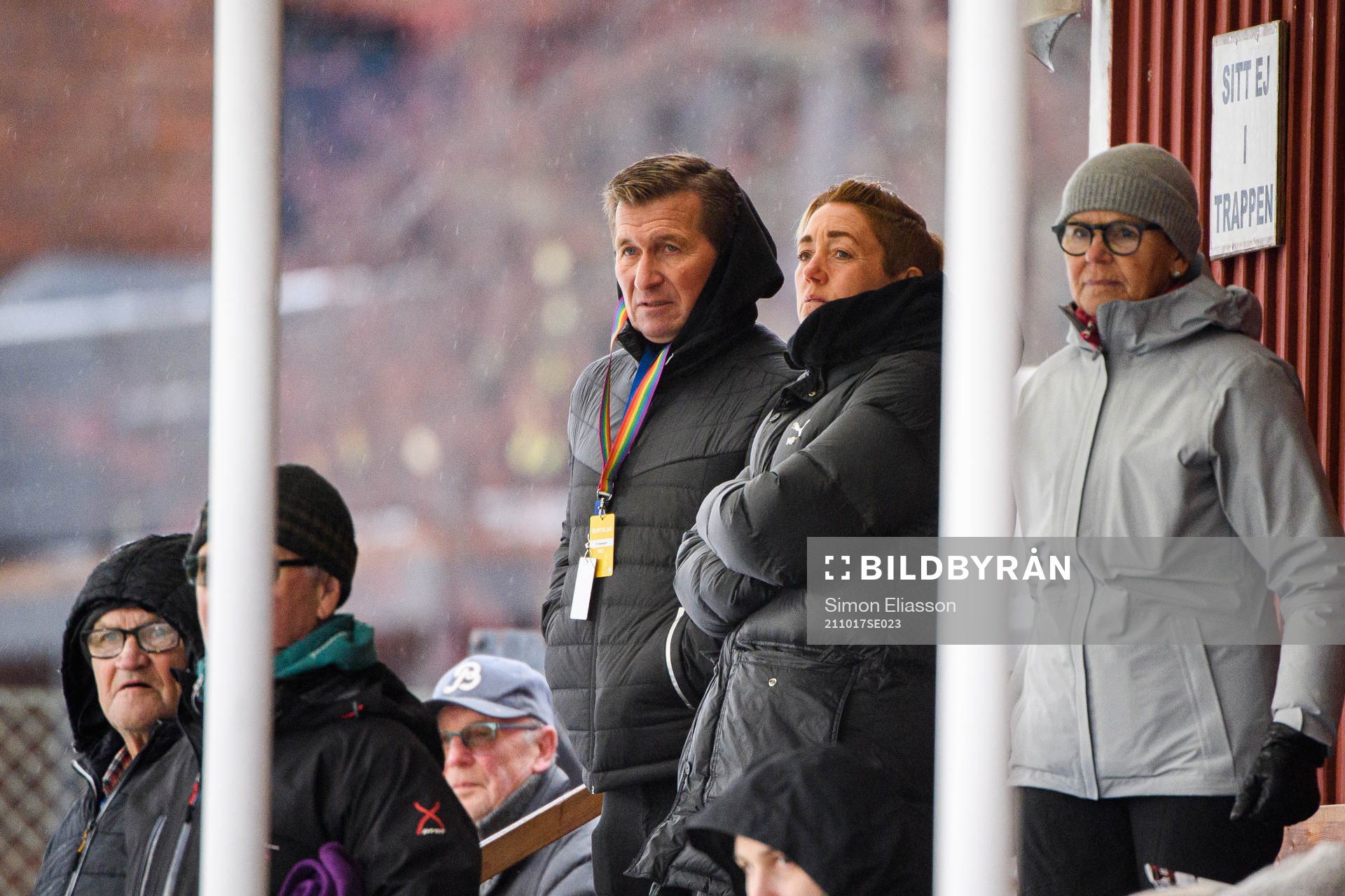 Rosengård sportchef Therese Sjögran på läktarplats