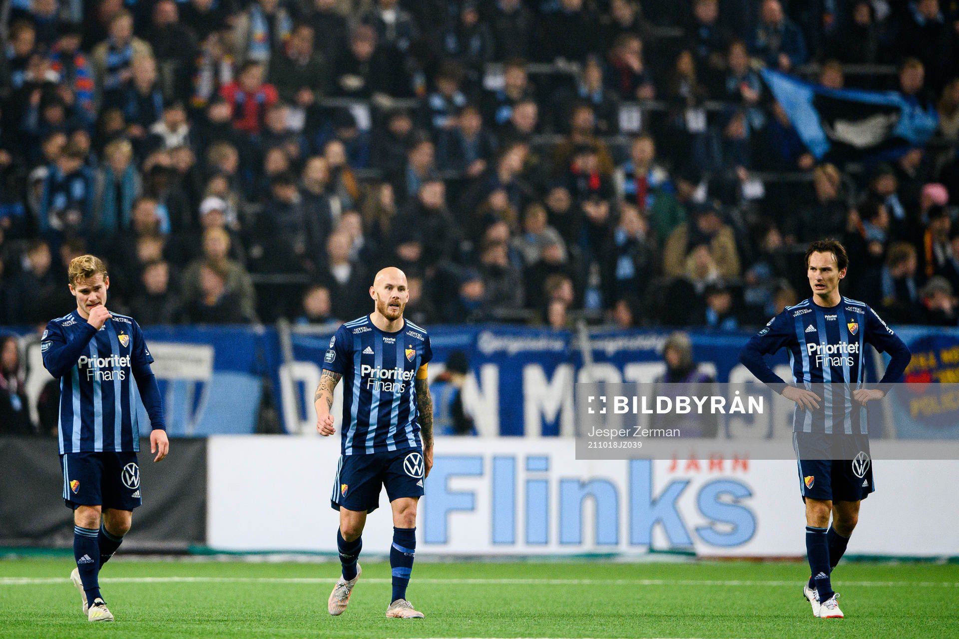 Djurgårdens Hampus Finndell , Magnus Eriksson och Hjalmar