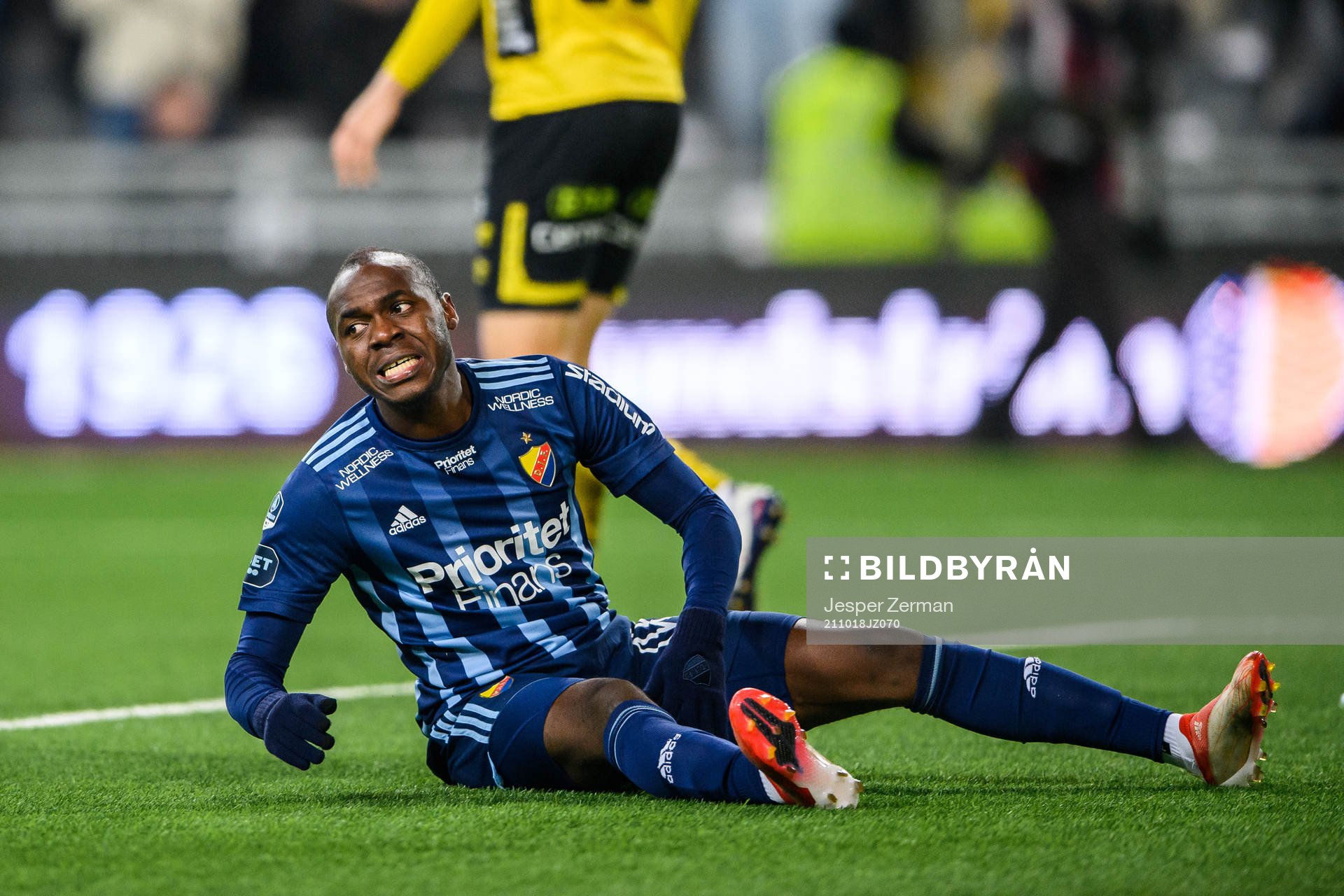 Djurgårdens Edward Chilufya deppar