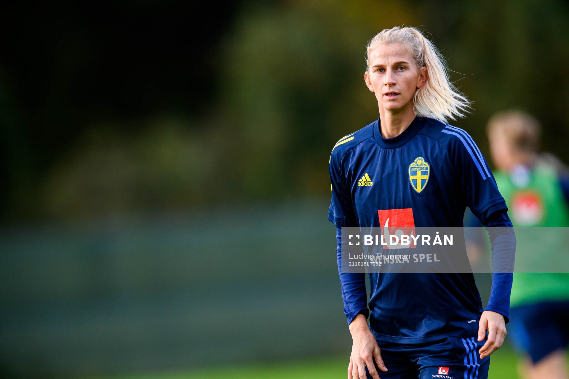 Sofia Jakobsson of the Swedish women's national football