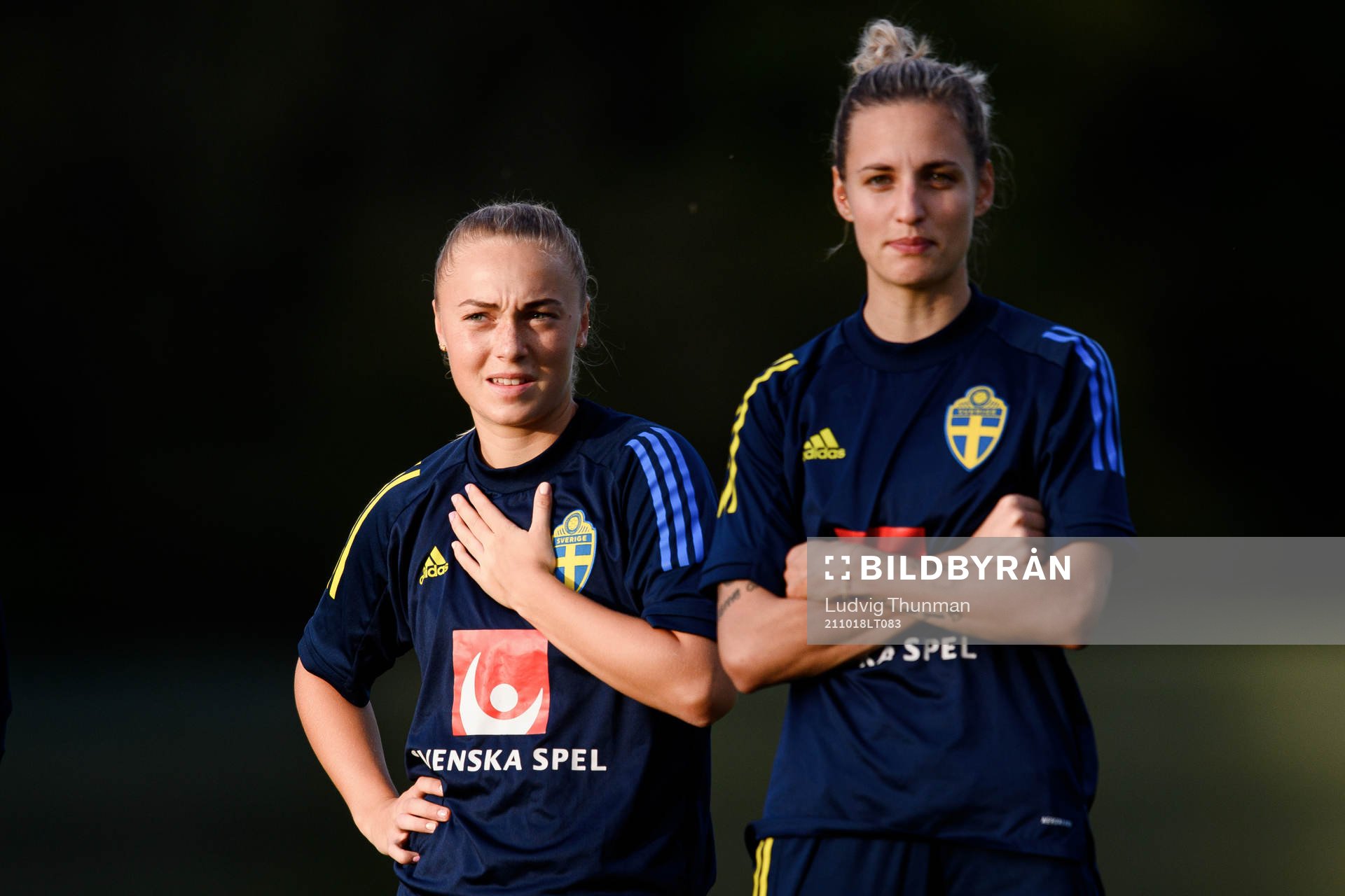Hanna Bennison and Nathalie Björn of the Swedish women's