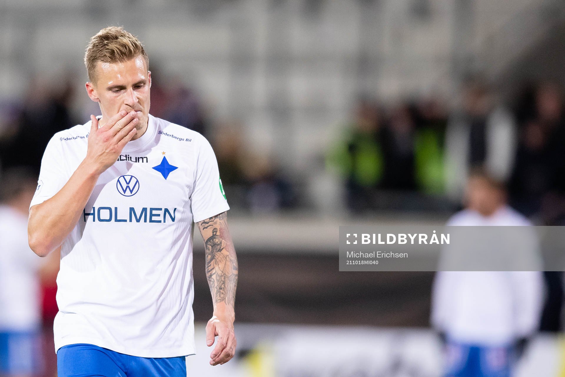 IFK Norrköpings  Marco Lund Nielsen deppar