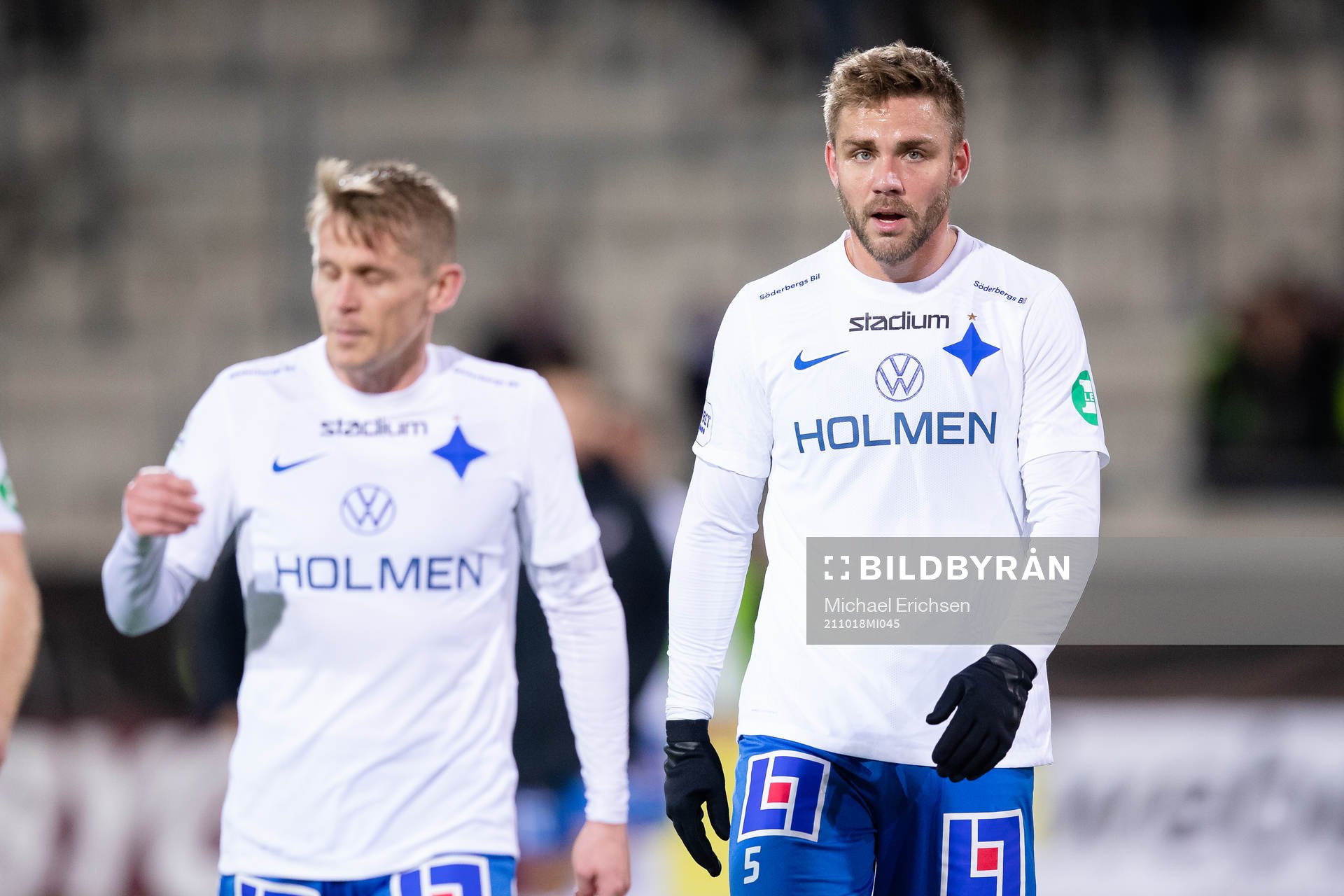 IFK Norrköpings Ari Skúlason och Christoffer Nyman deppar