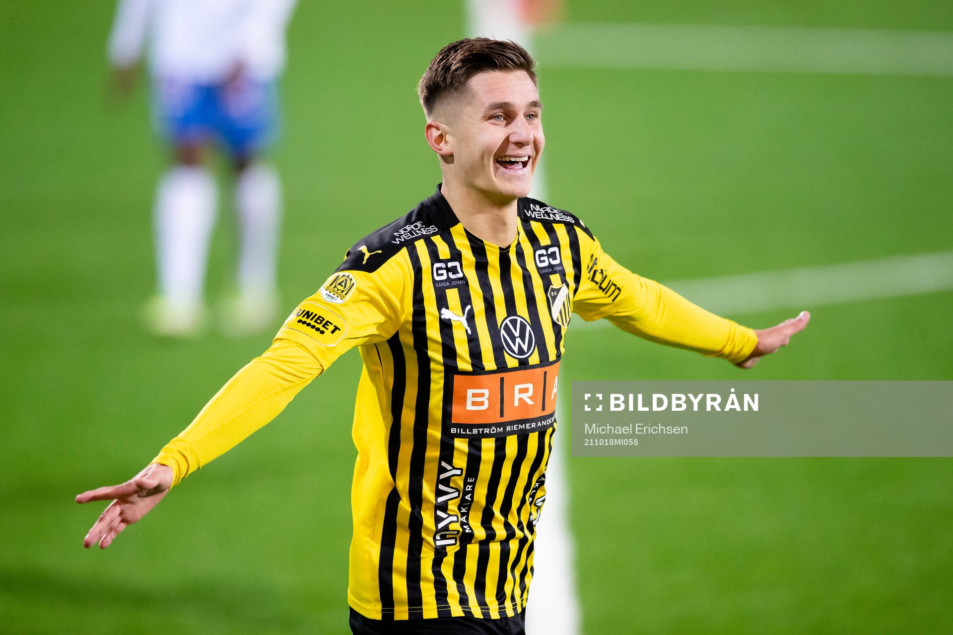 Häckens Leo Bengtsson jublar