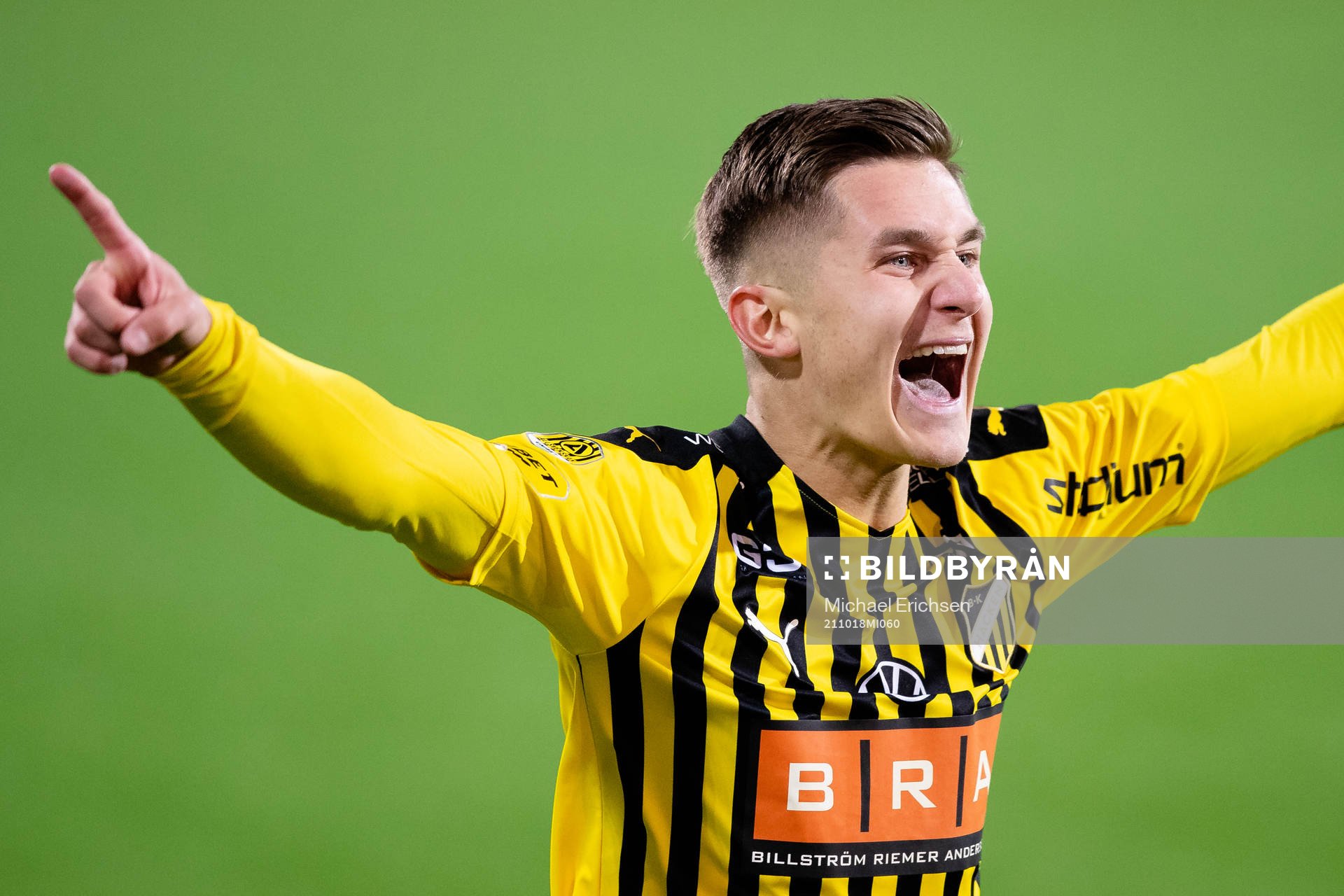Häckens Leo Bengtsson jublar