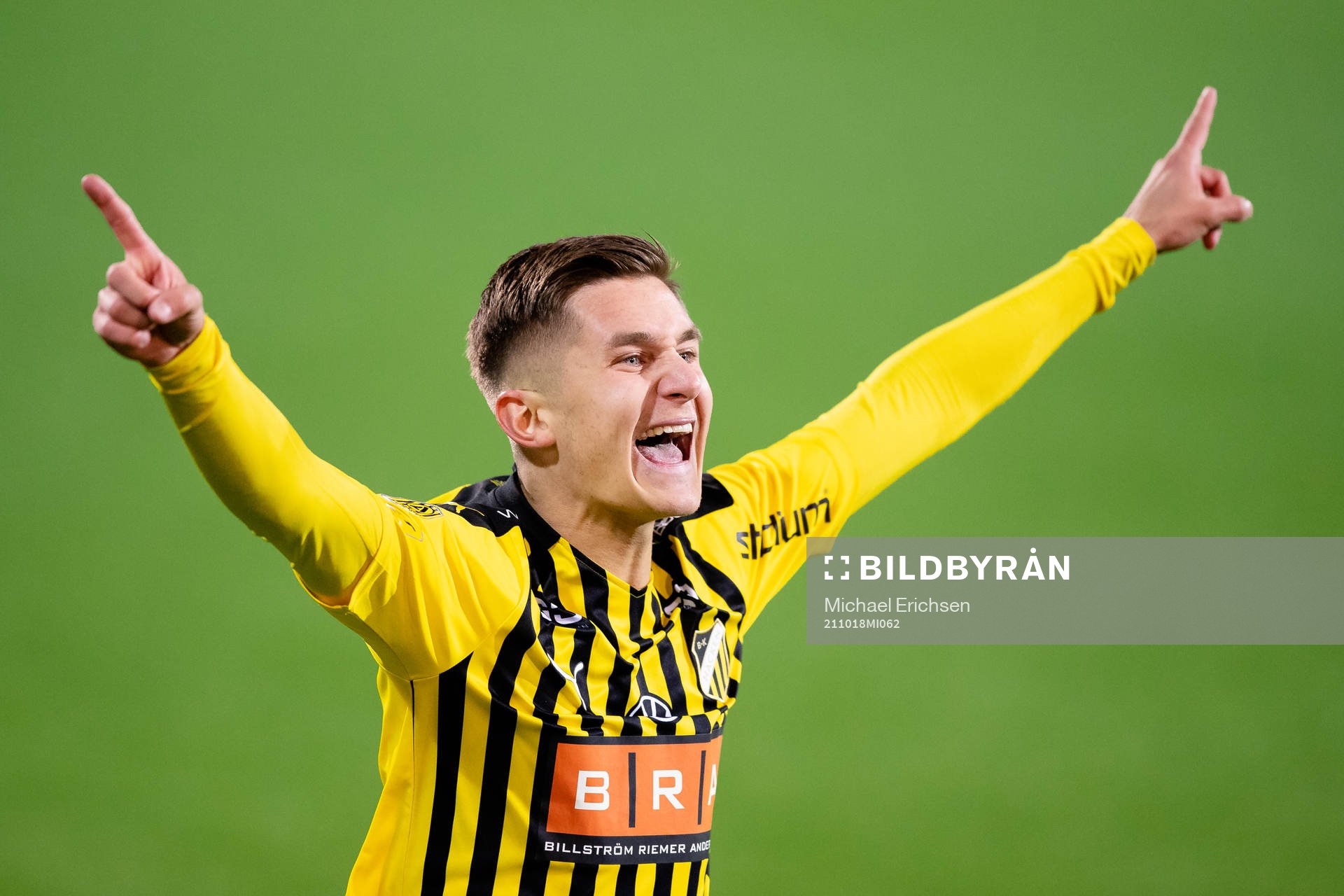 Häckens Leo Bengtsson jublar